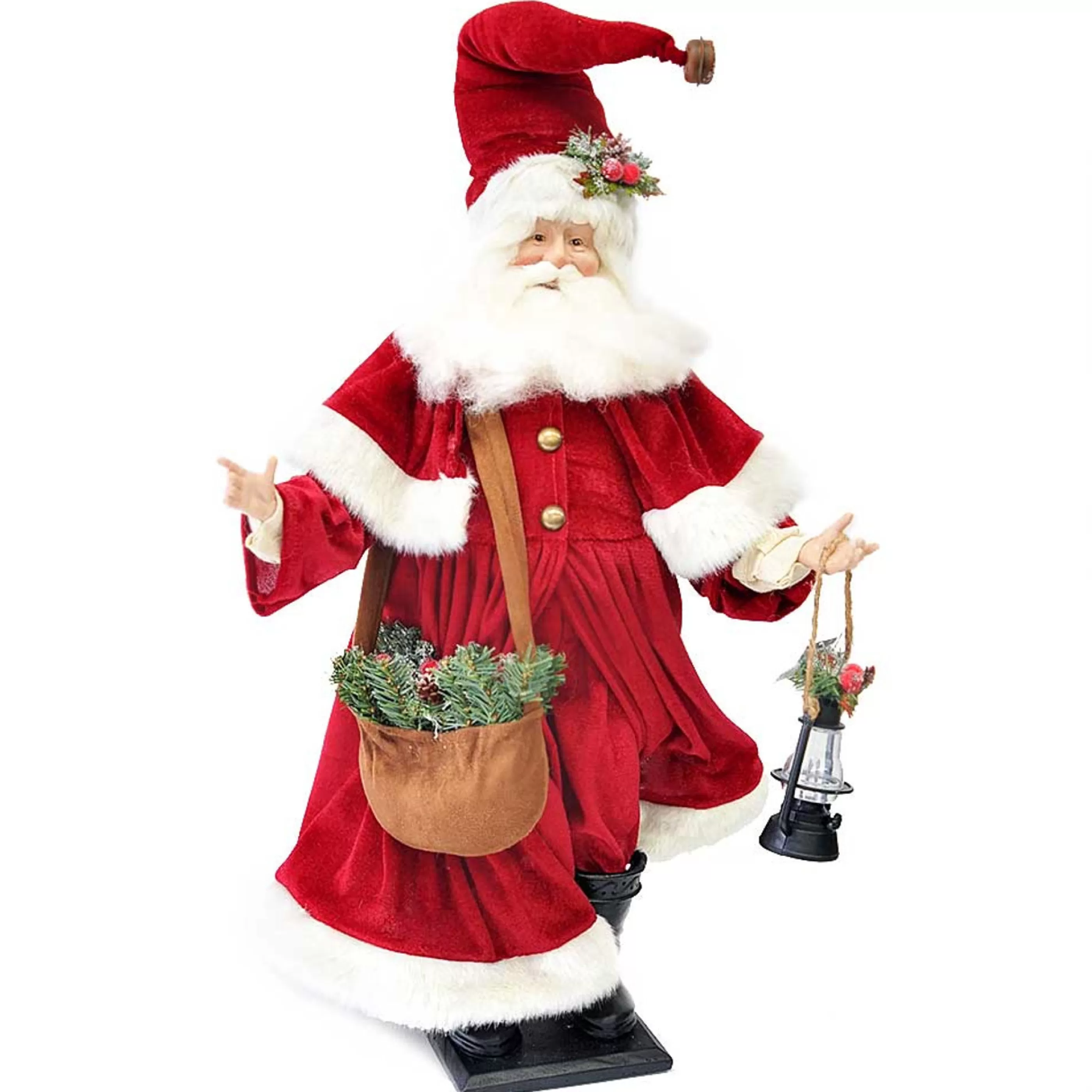 Store * Red Santa With Lantern - 62.5Cm