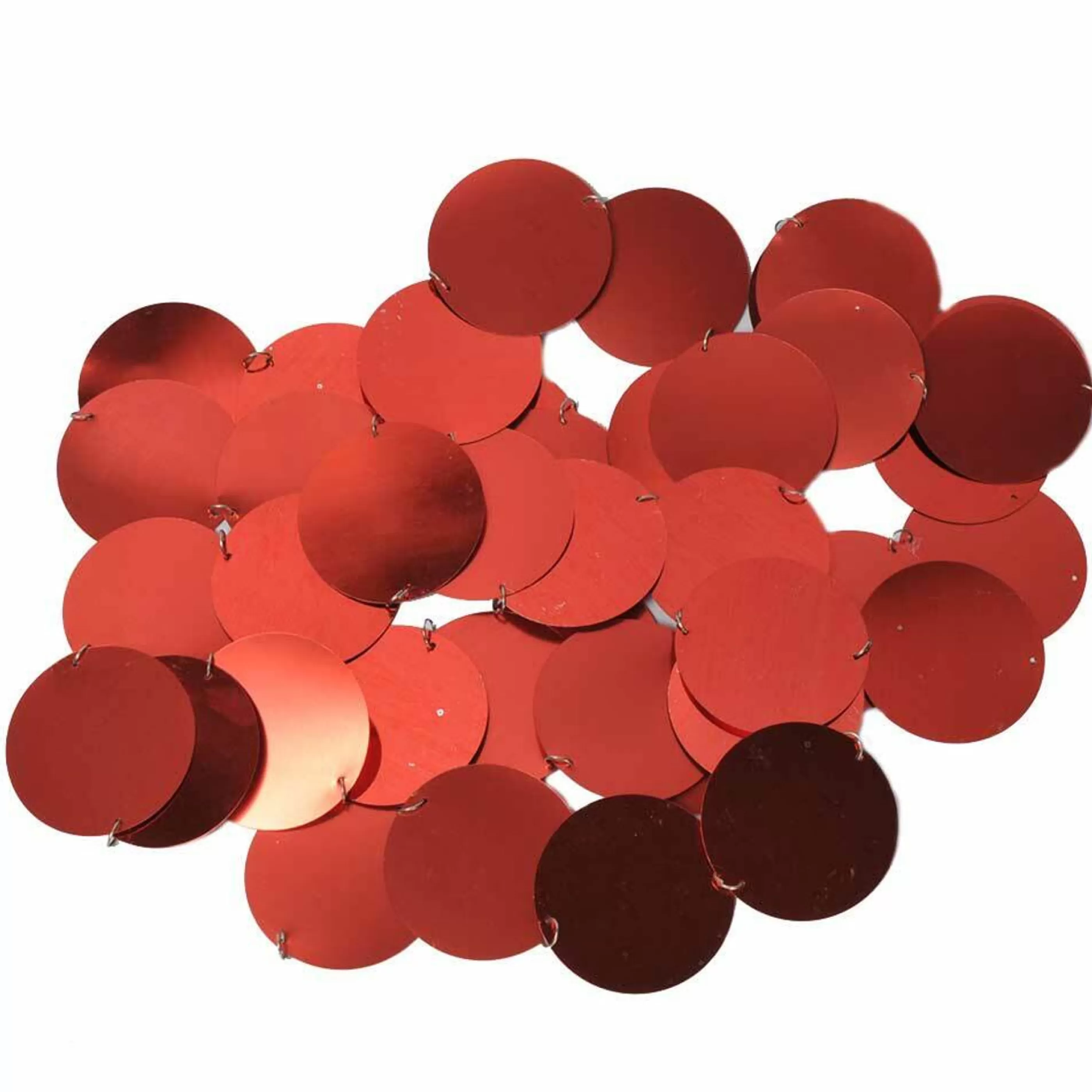 * Garlands | Red Shiny Disc Garland - 200Cm