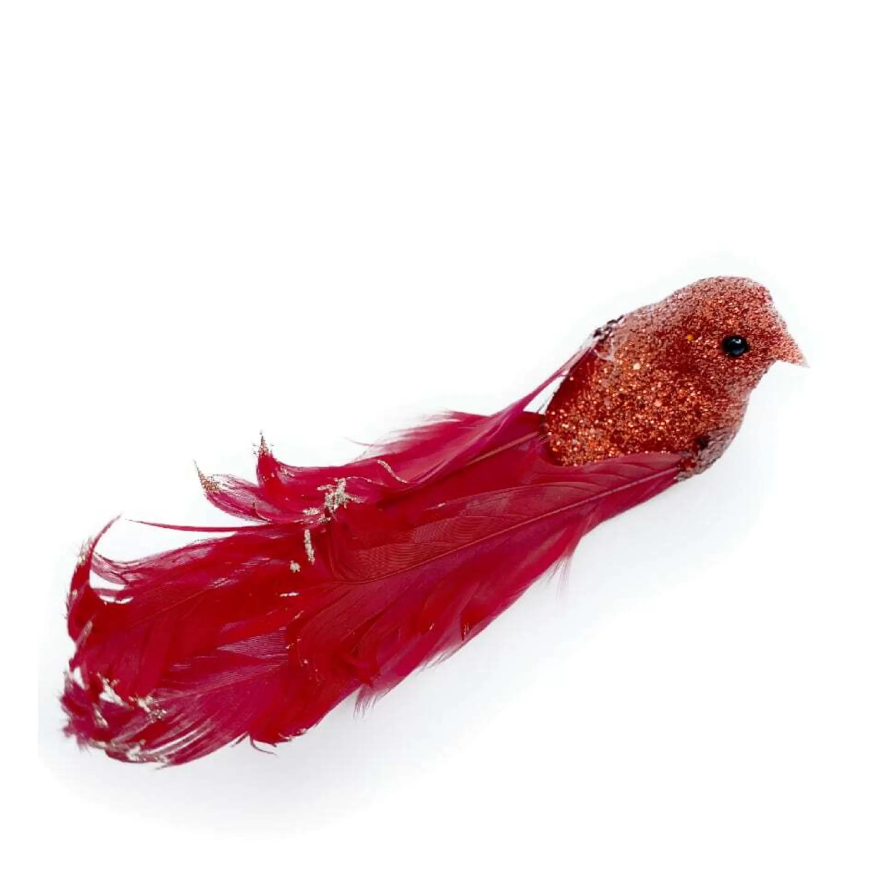 * Birds & Butterflies | Red Tail Feather Bird - 15Cm