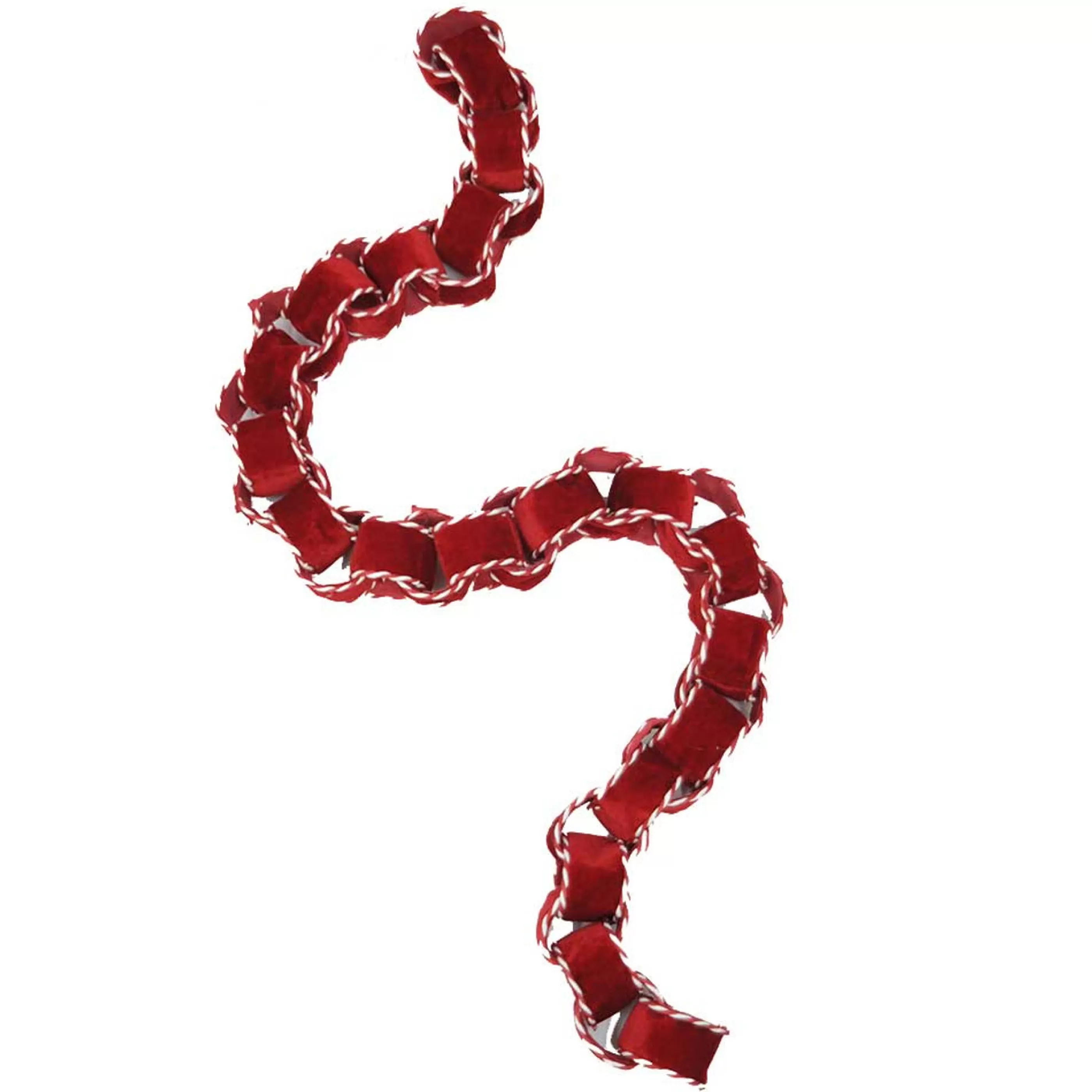 * Gingerbread Candy Christmas | Red Velvet Retro Chain Garland - 125Cm