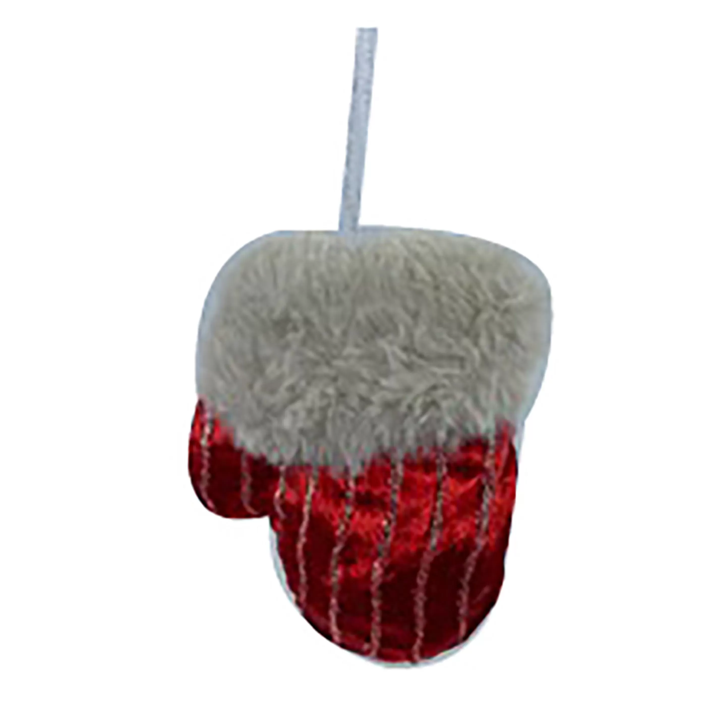 * Hanging Christmas Ornaments | Red Velvet Santa Glove Ornament - 10Cm