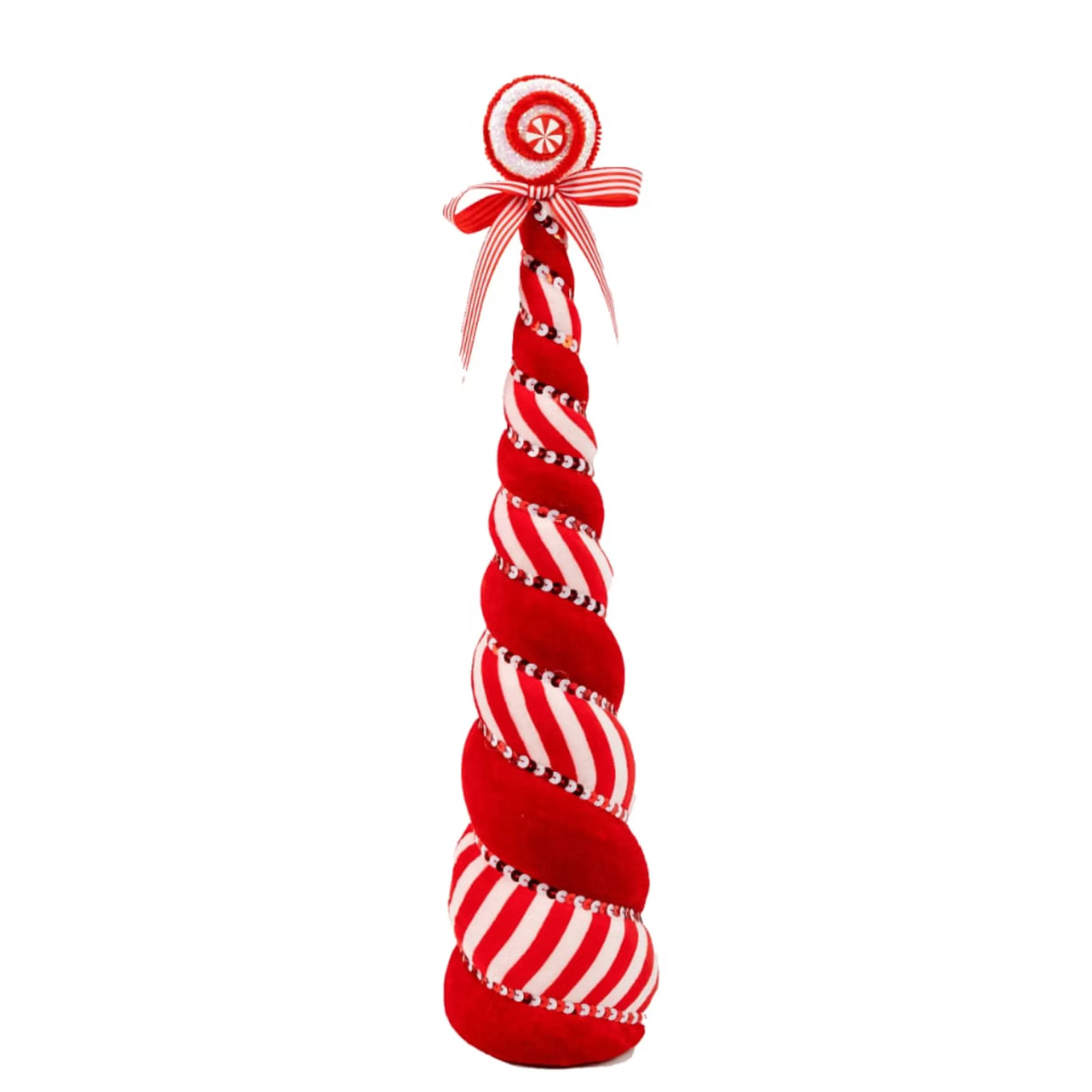 Best * Red White Candy Swirl Cone Tree - 50Cm