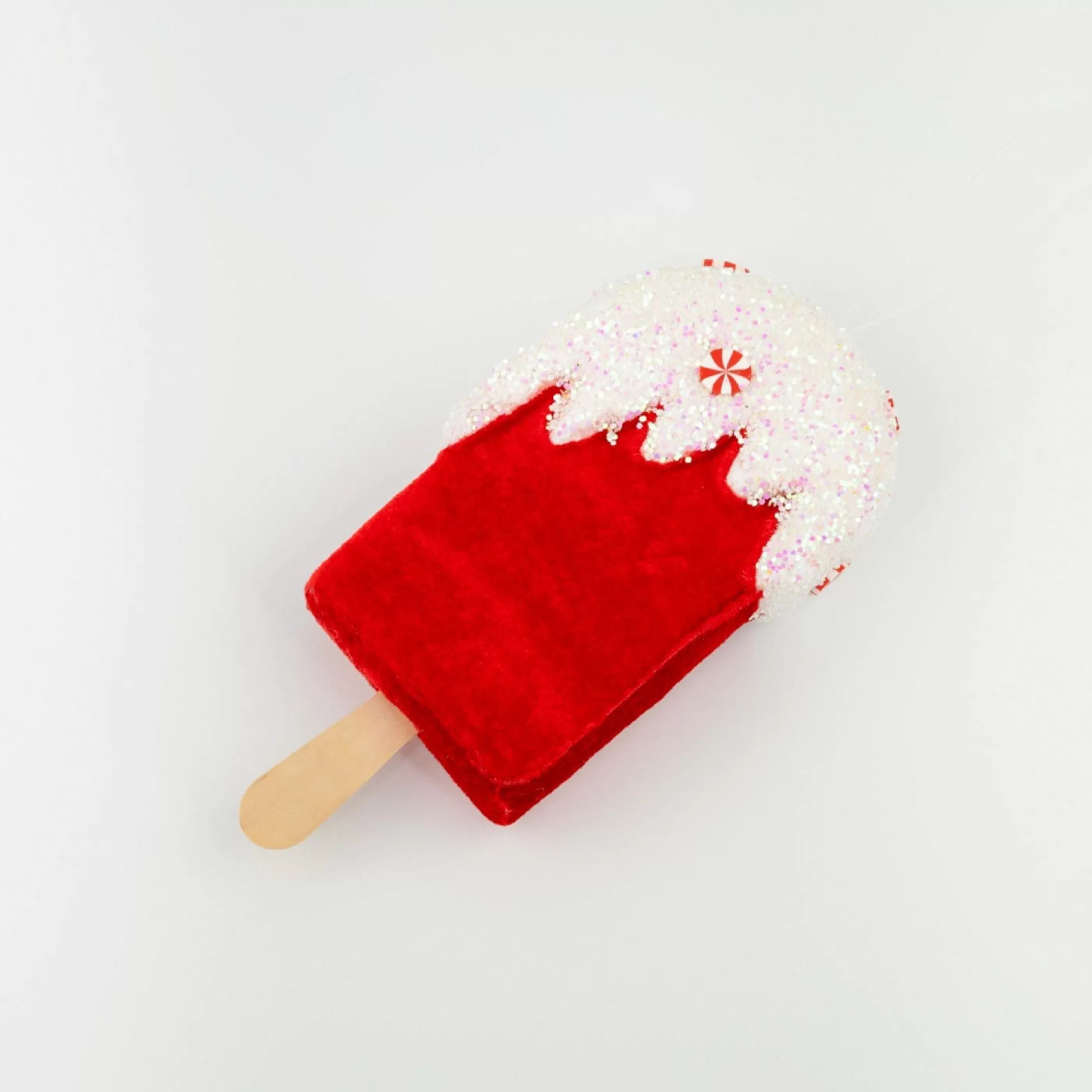 * Hanging Christmas Ornaments | Red White Ice Cream With Frosting Ornament - 16Cm