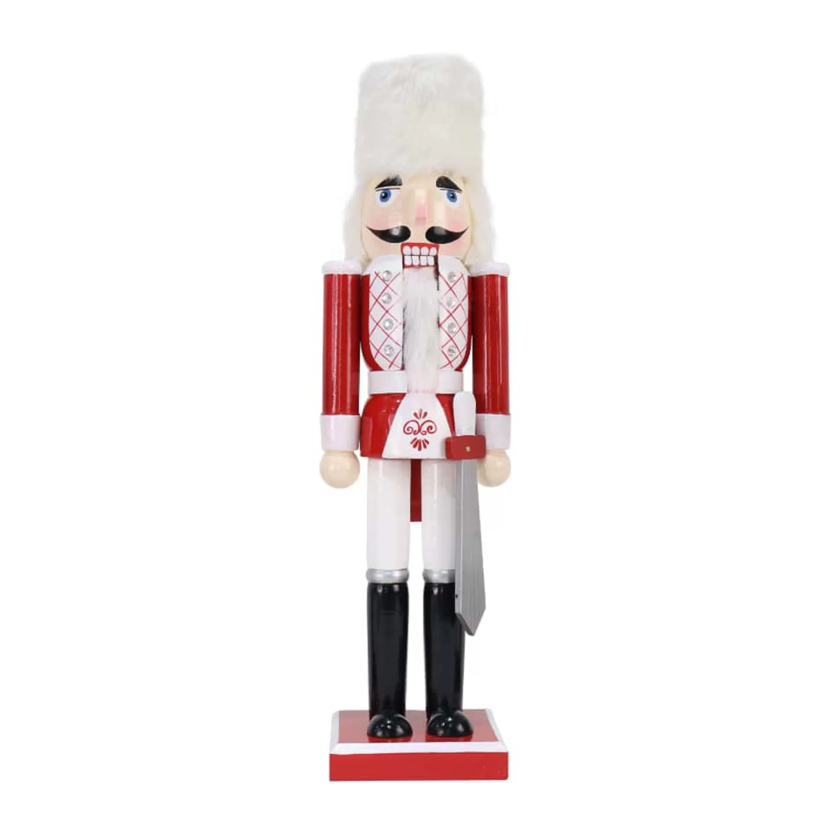 New * Red White Nutcracker (3 Styles) - 38Cm