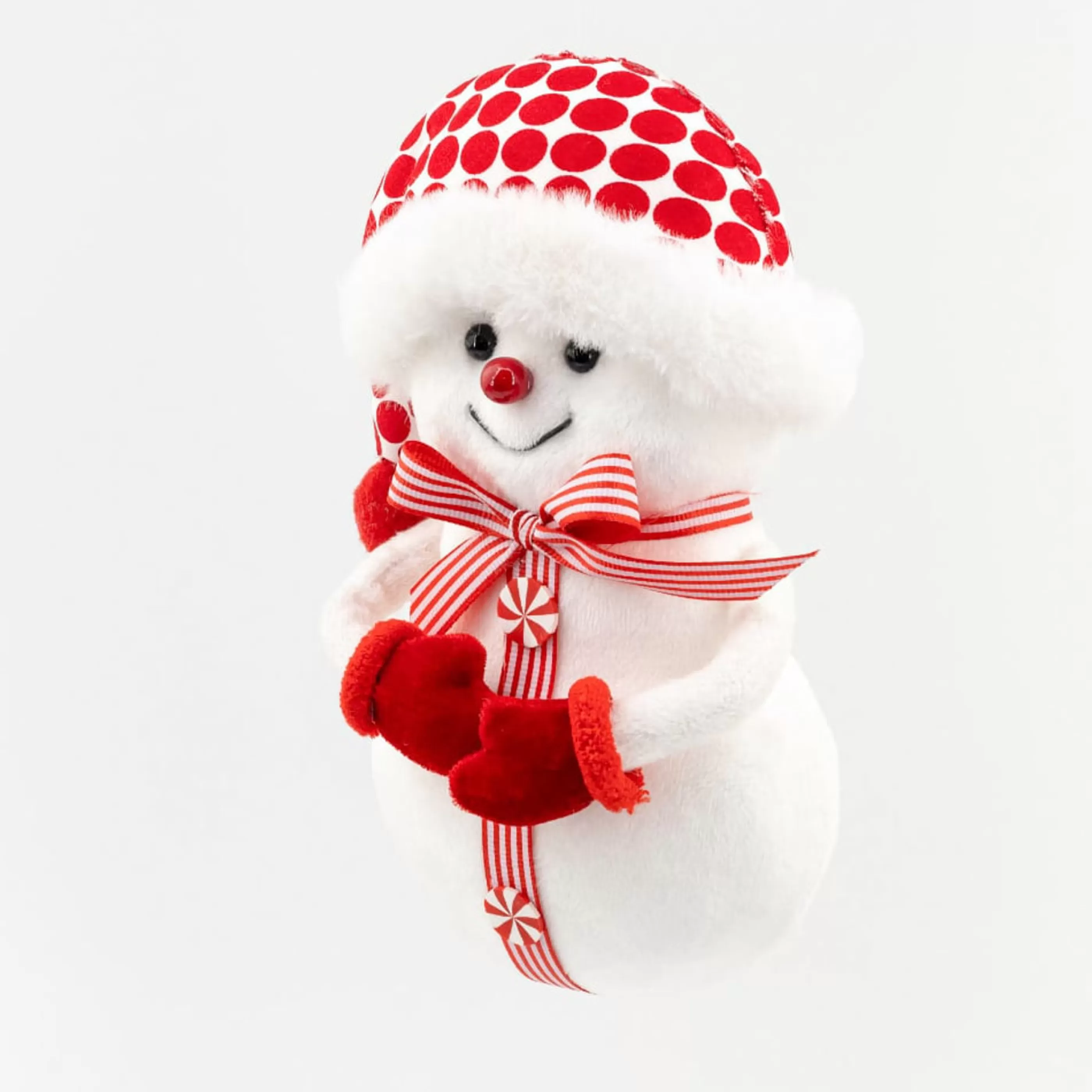 * Table Top Decorations | Red White Snowman With Red Mittens - 21Cm