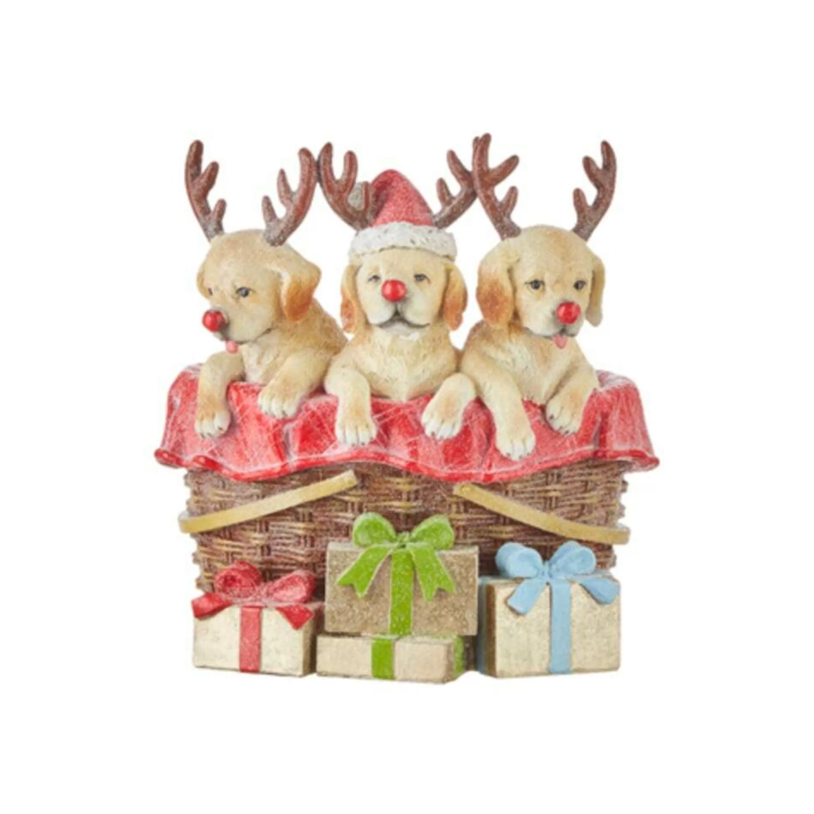 RAZ Imports Table Top Decorations | Reindeer Dogs Christmas Gifts Decoration - 19Cm