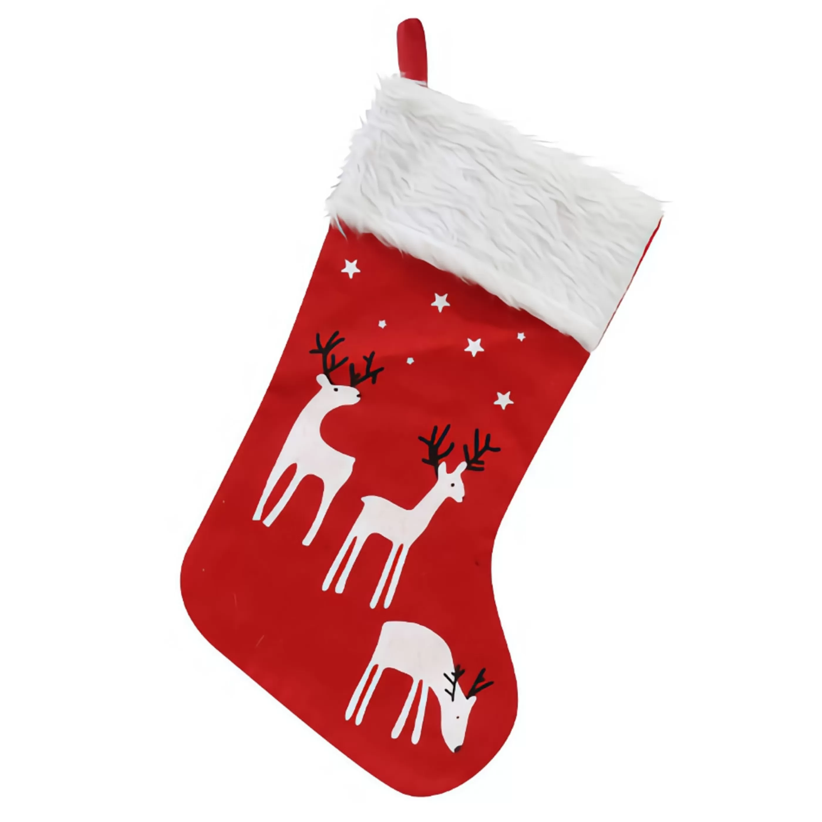 New * Reindeer Scene Stocking (3 Styles) - 45Cm