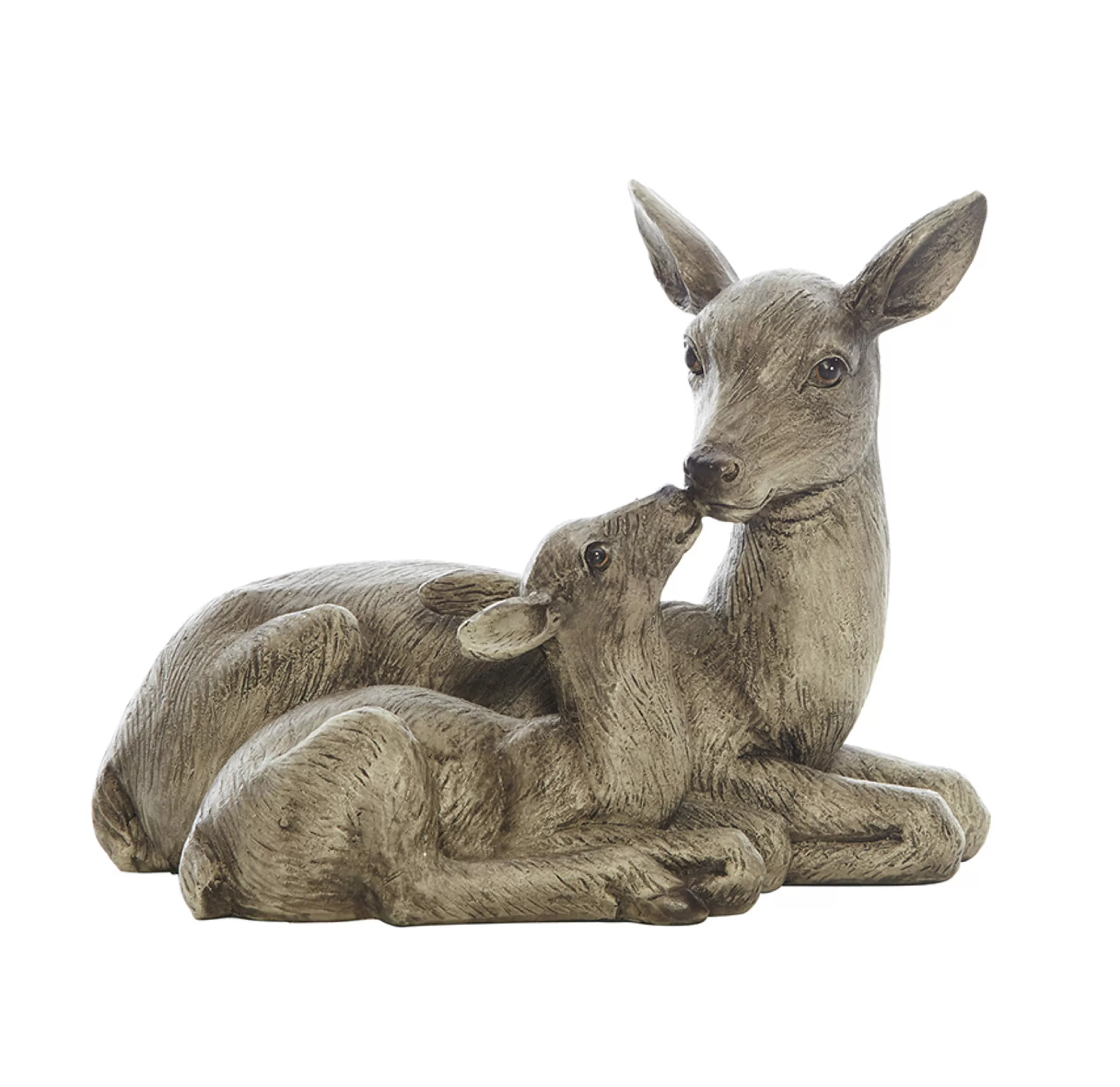 * Table Top Decorations | Resin Mother & Baby Deer - 21 Cm