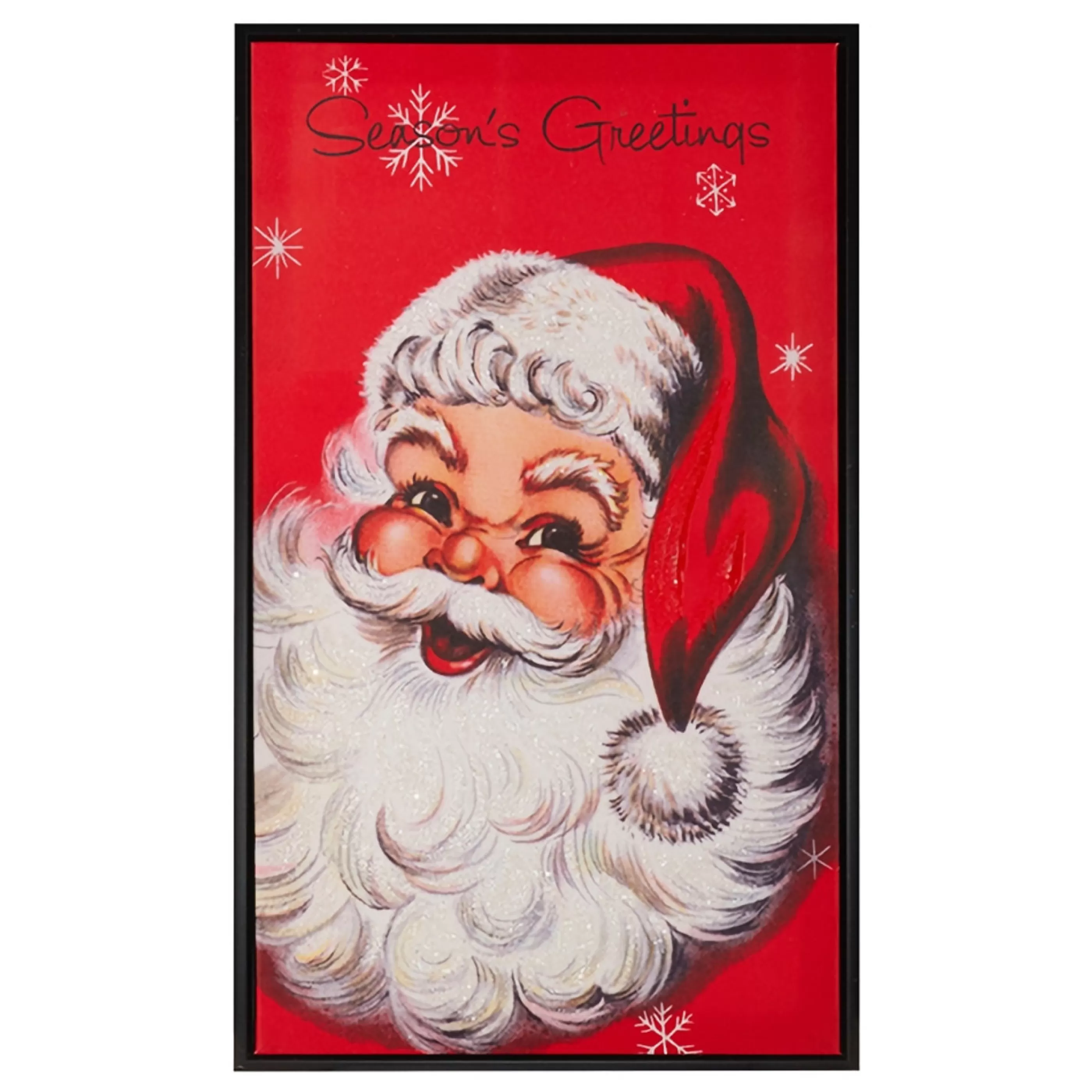 * Wall Signs & Decorations | Retro Santa Framed Canvas Wall Art - 59.7Cm