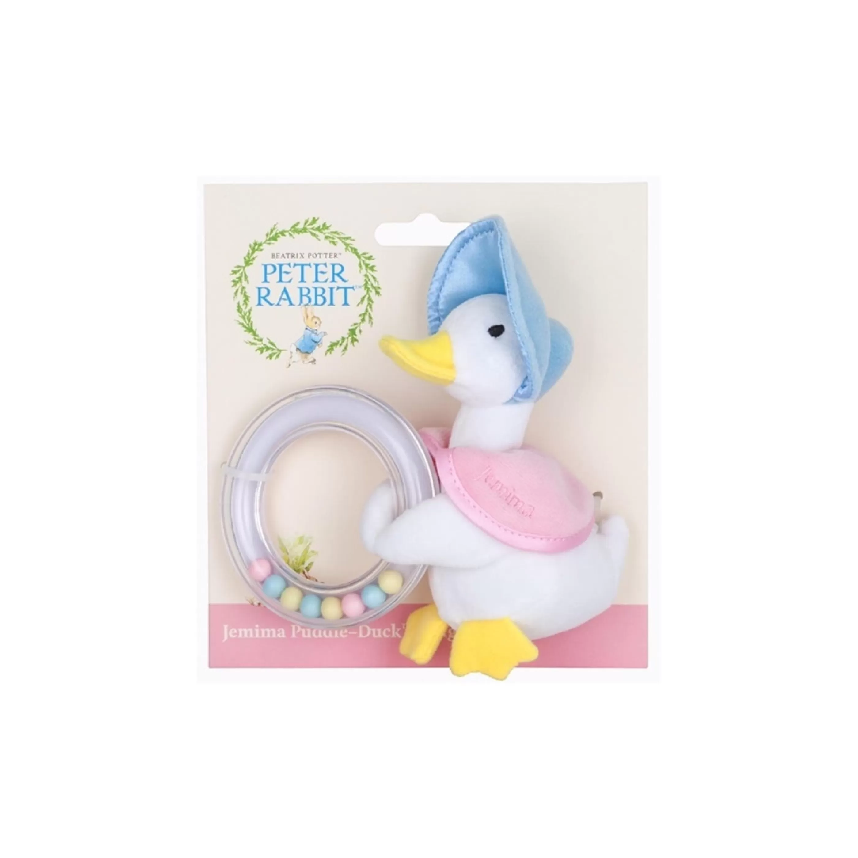 Beatrix Potter - Peter Rabbit Baby's First Christmas | Ring Rattle Jemima Puddle Duck -15Cm