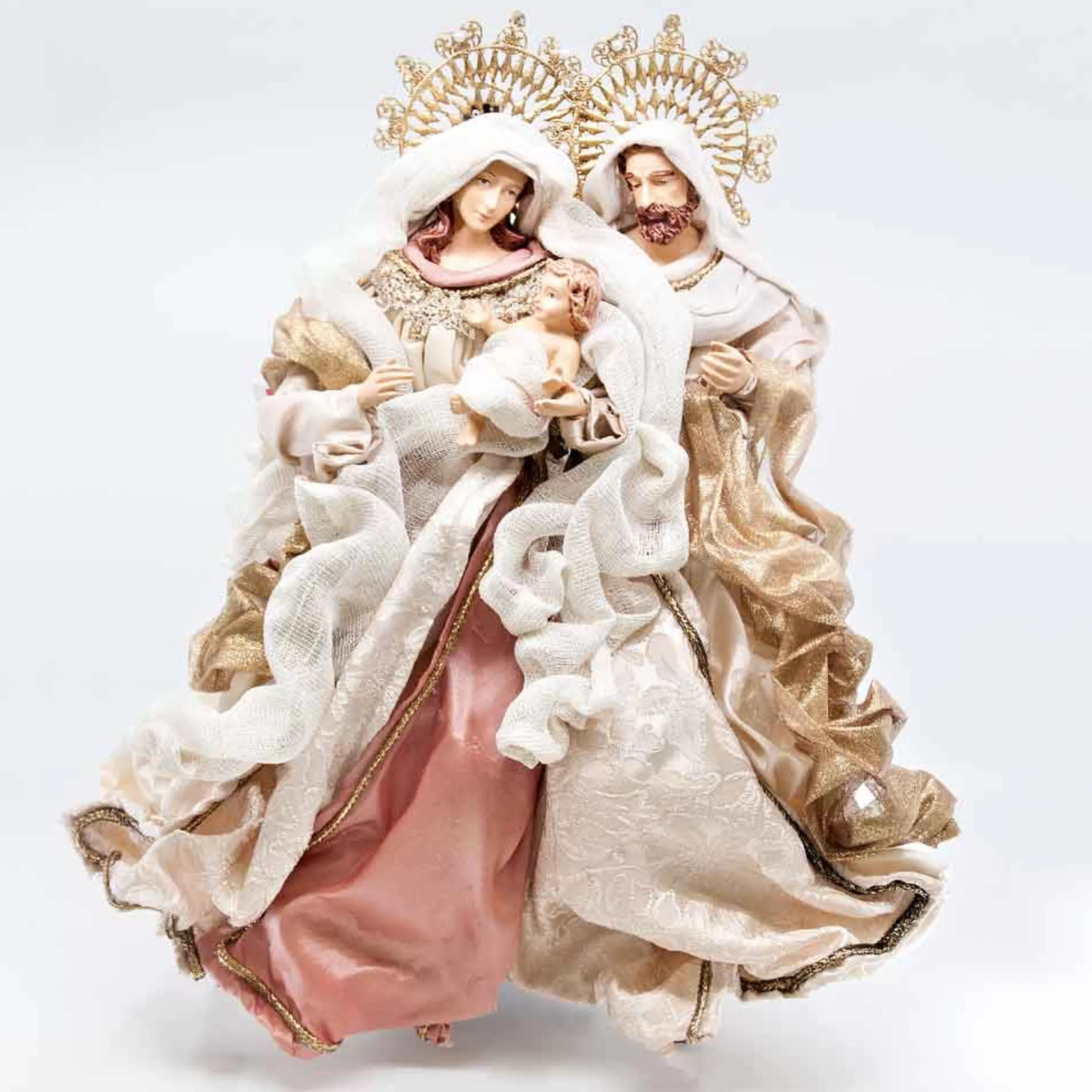 Flash Sale * Rose Gold Holy Family Tree Topper (Margaux Collection) - 35Cm