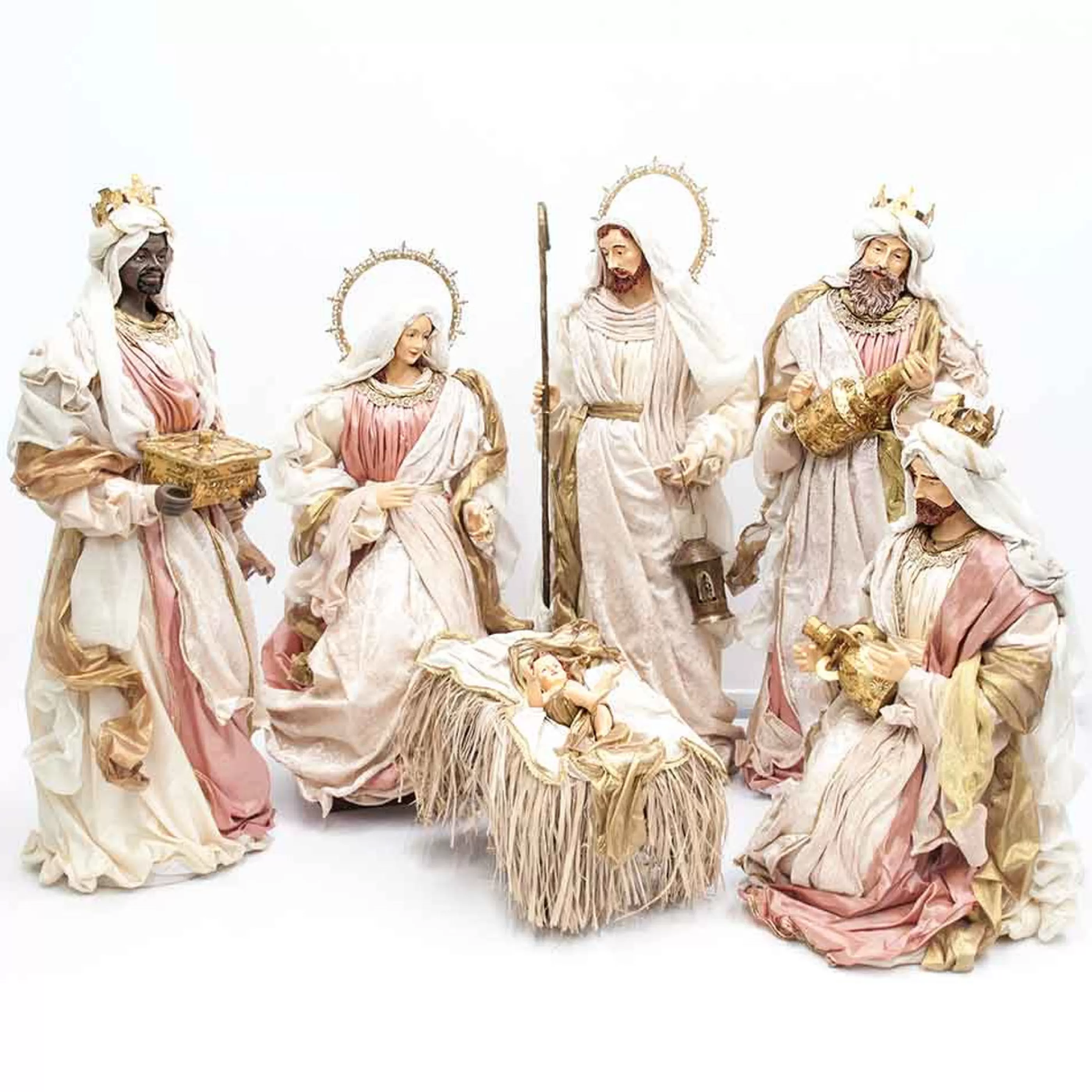 Online * Rose Gold Nativity Margaux Collection (Set Of 6) - 106Cm