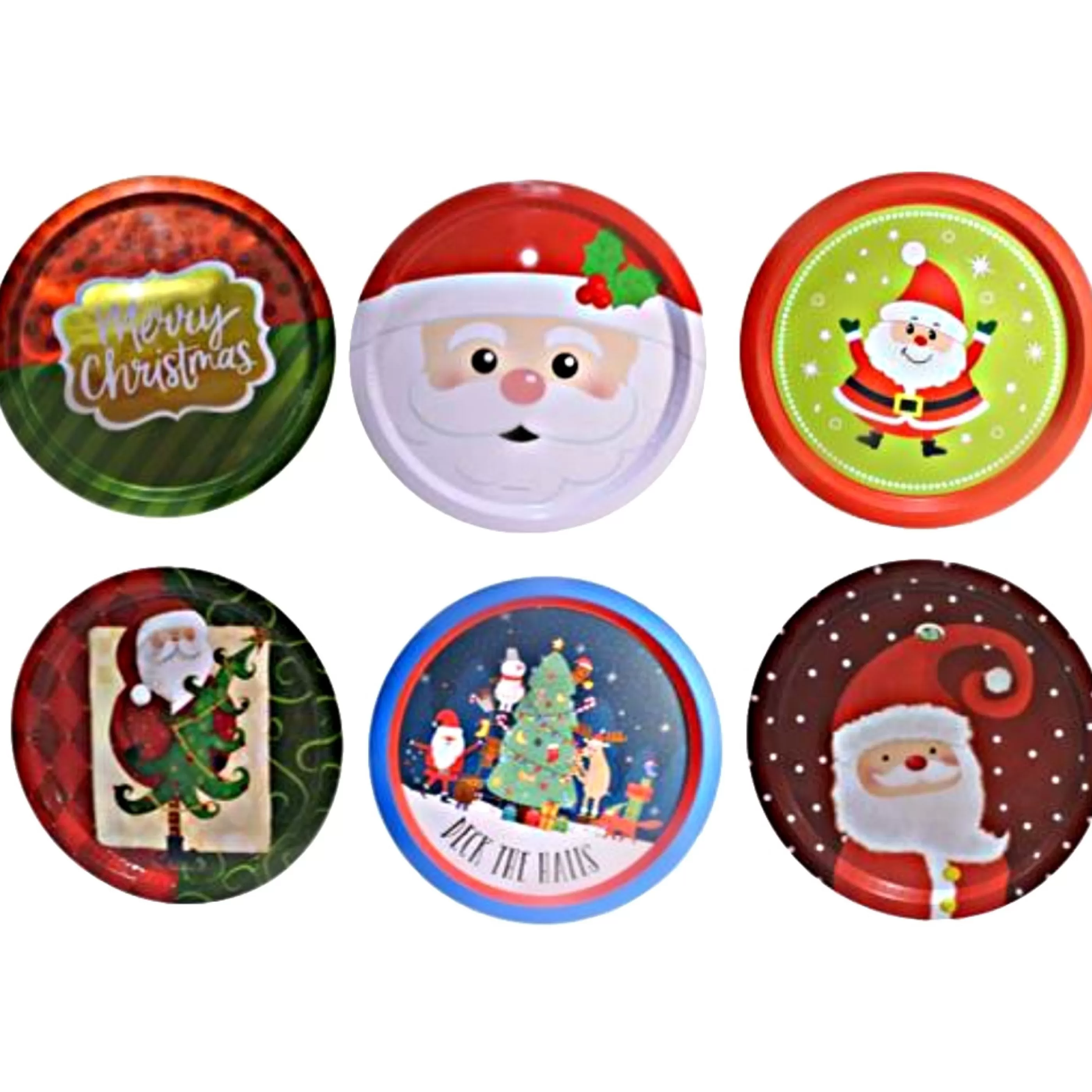 Hot * Round Metal Christmas Tray - 32Cm