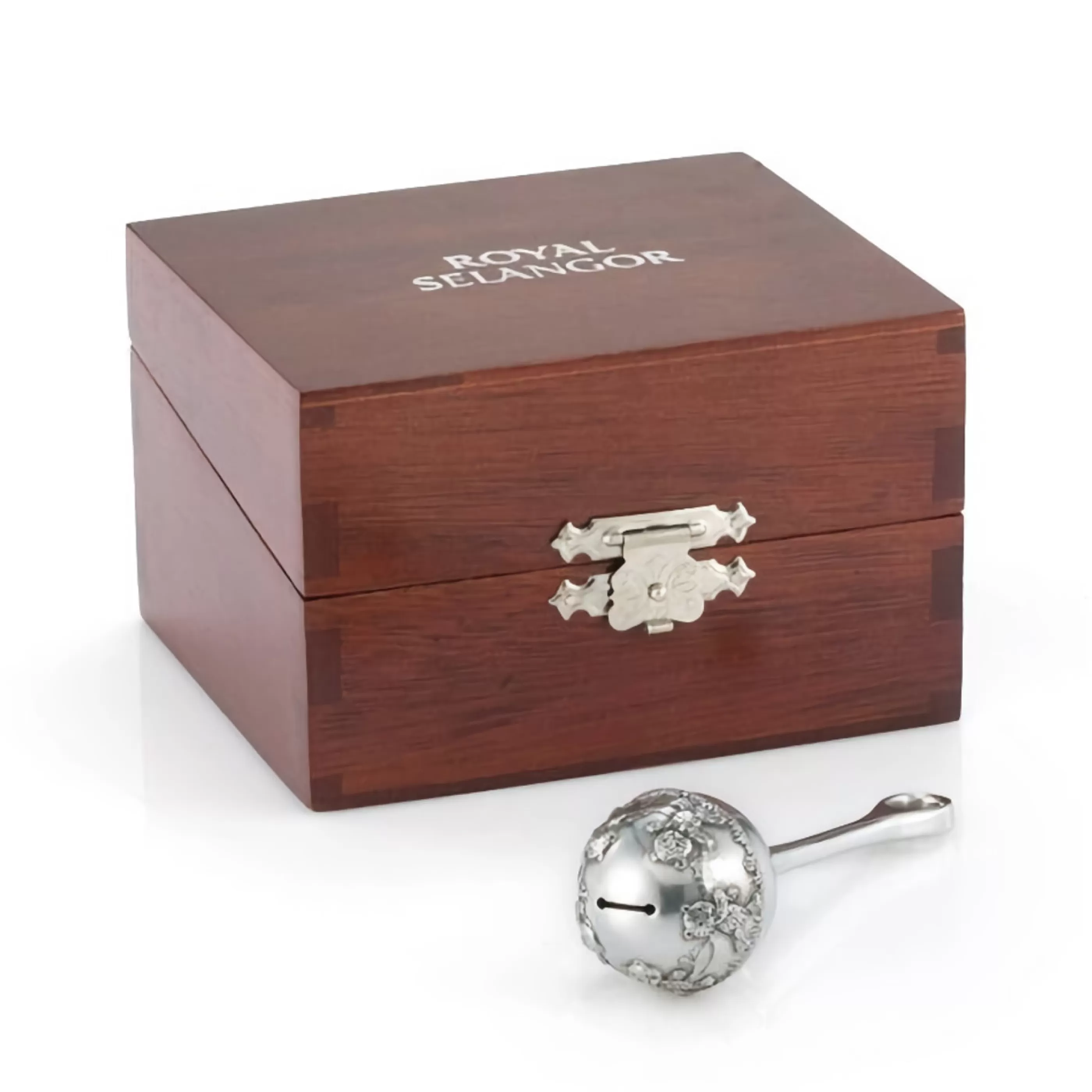 Royal Selangor Baby's First Christmas | Baby Rattle In Gift Box - 11Cm