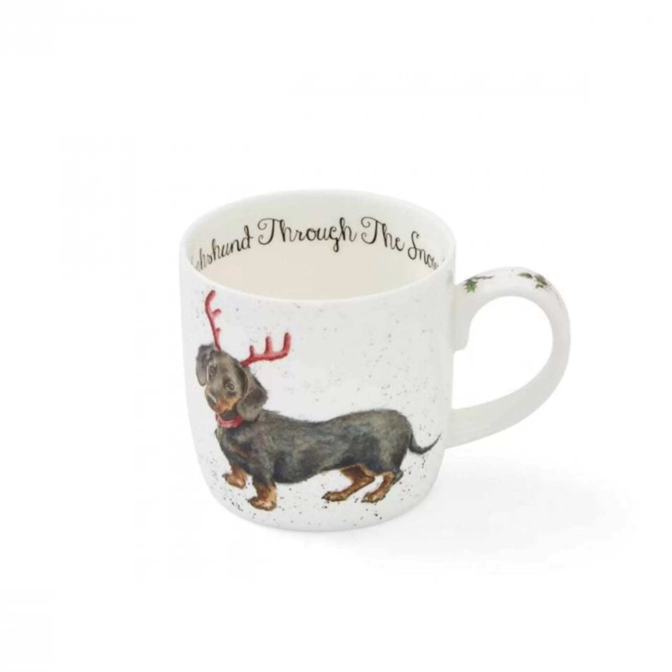 Best * Royal Worcester Dachshund Through The Snow Mug - 12Cm