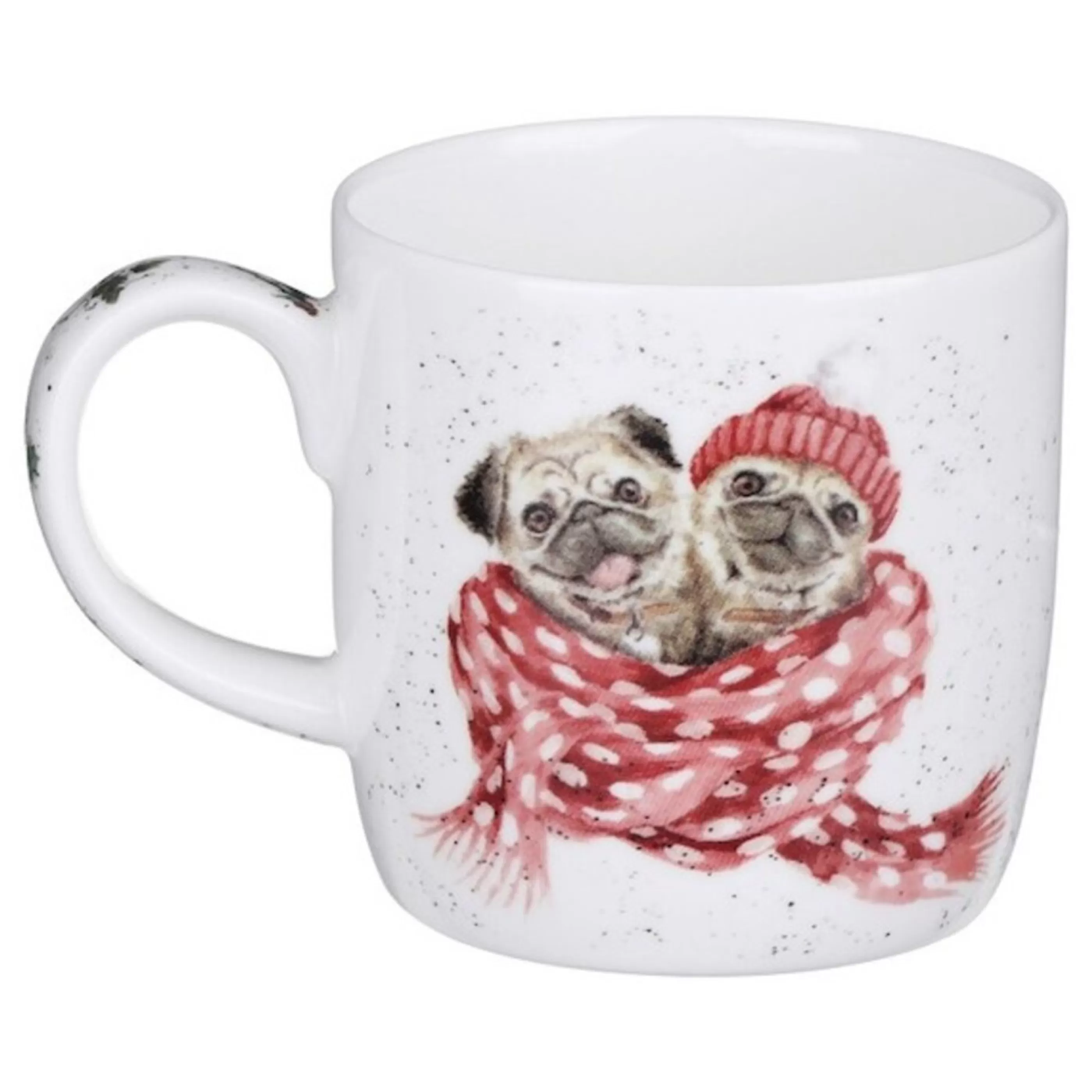 Clearance * Royal Worcester Snug As A Pug Mug - 12Cm