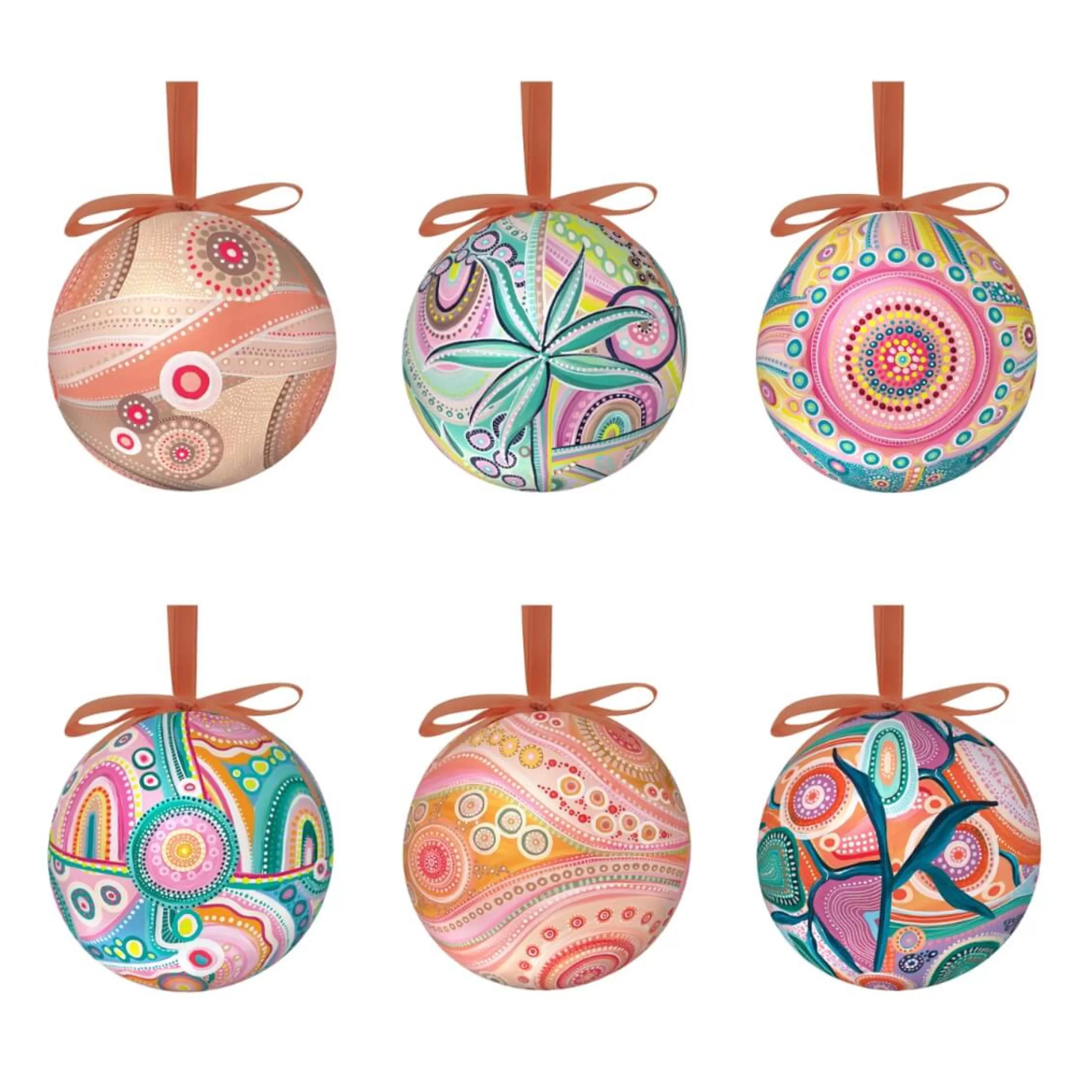 La La Land Hanging Christmas Baubles | Sacred Country Little Bauble Box Set (Set Of 6)