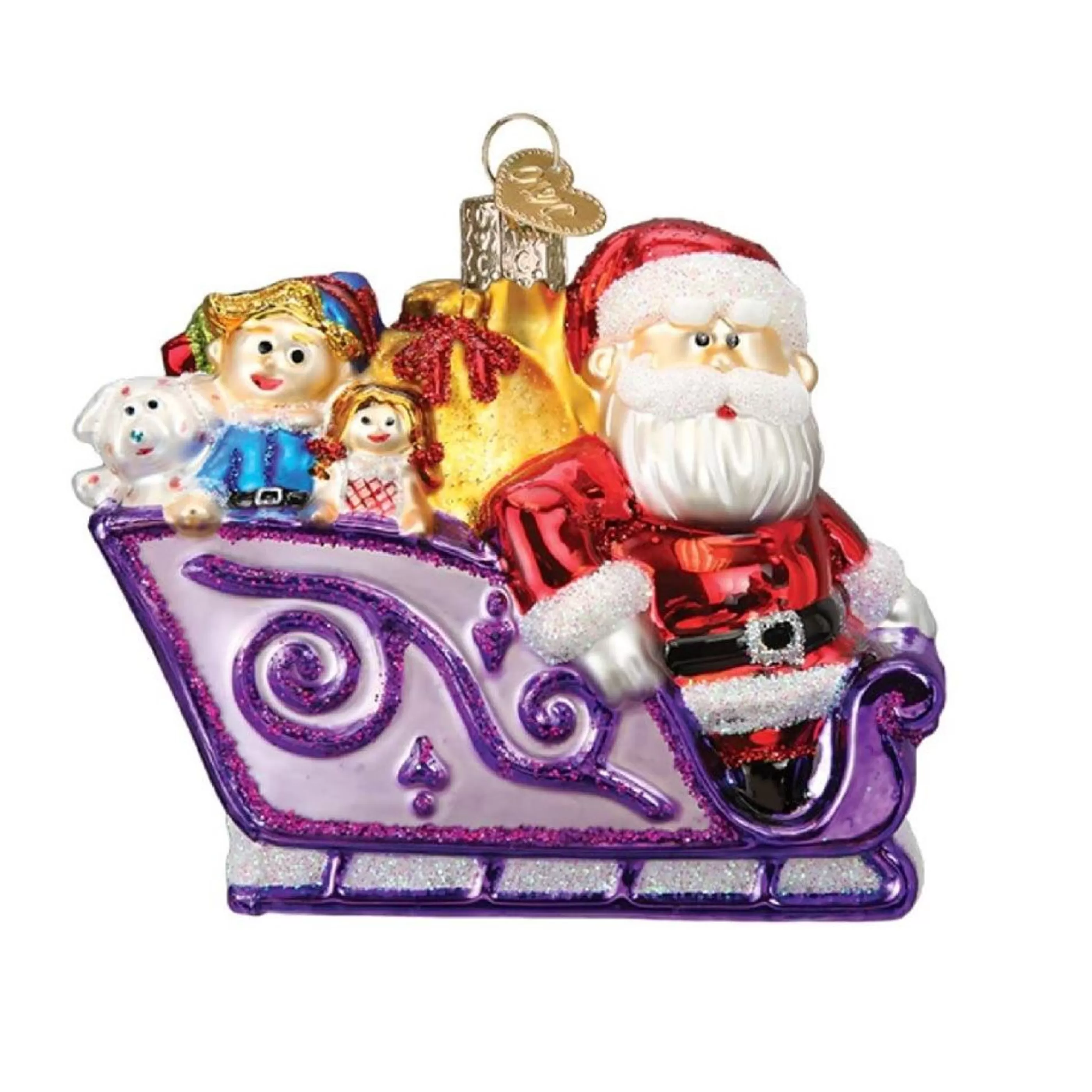 Old World Christmas Glass Glass Ornaments | Santa And Friends Glass Ornament - 10Cm