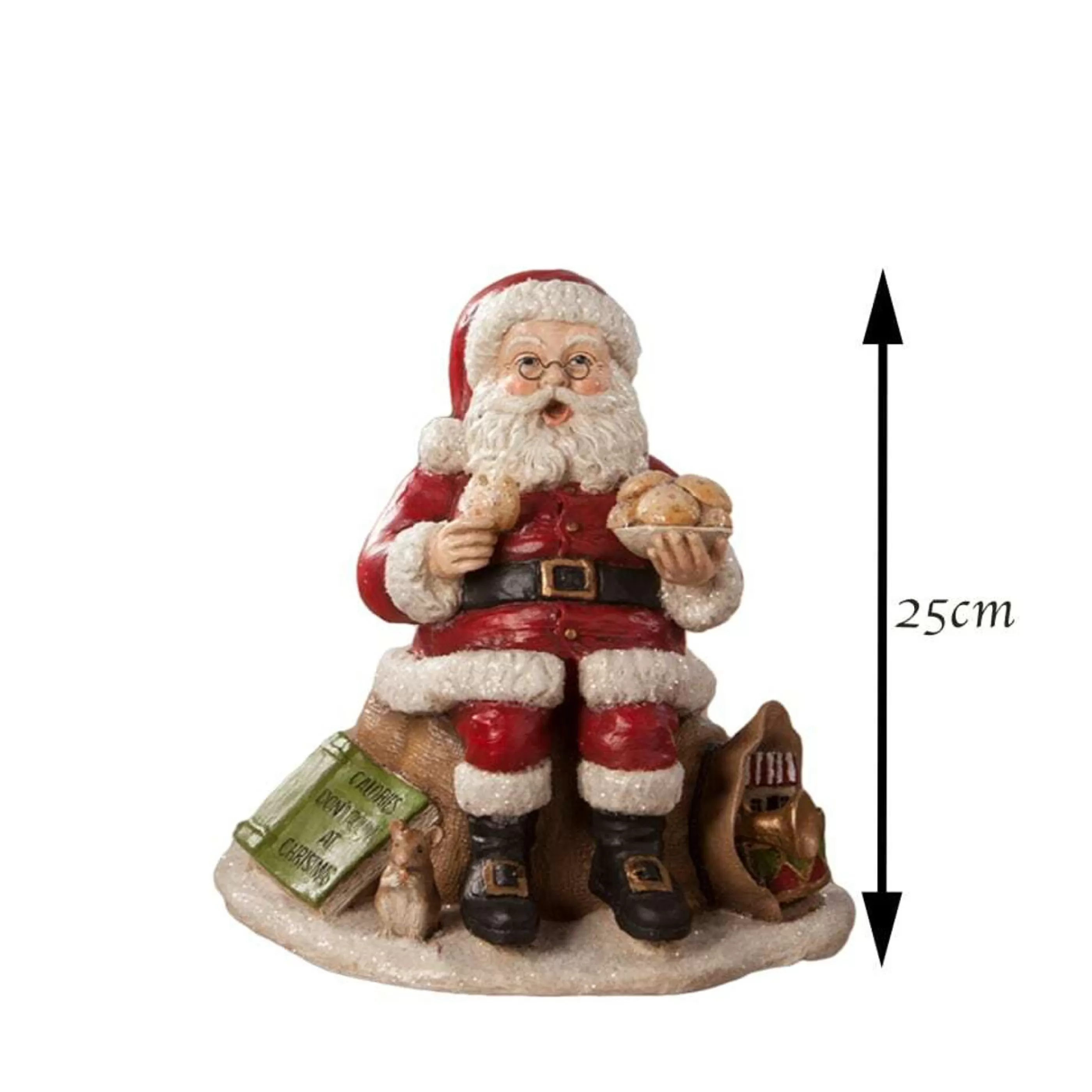 Hot Bethany Lowe Santa Claus Calories Don'T Count At Christmas - 25Cm