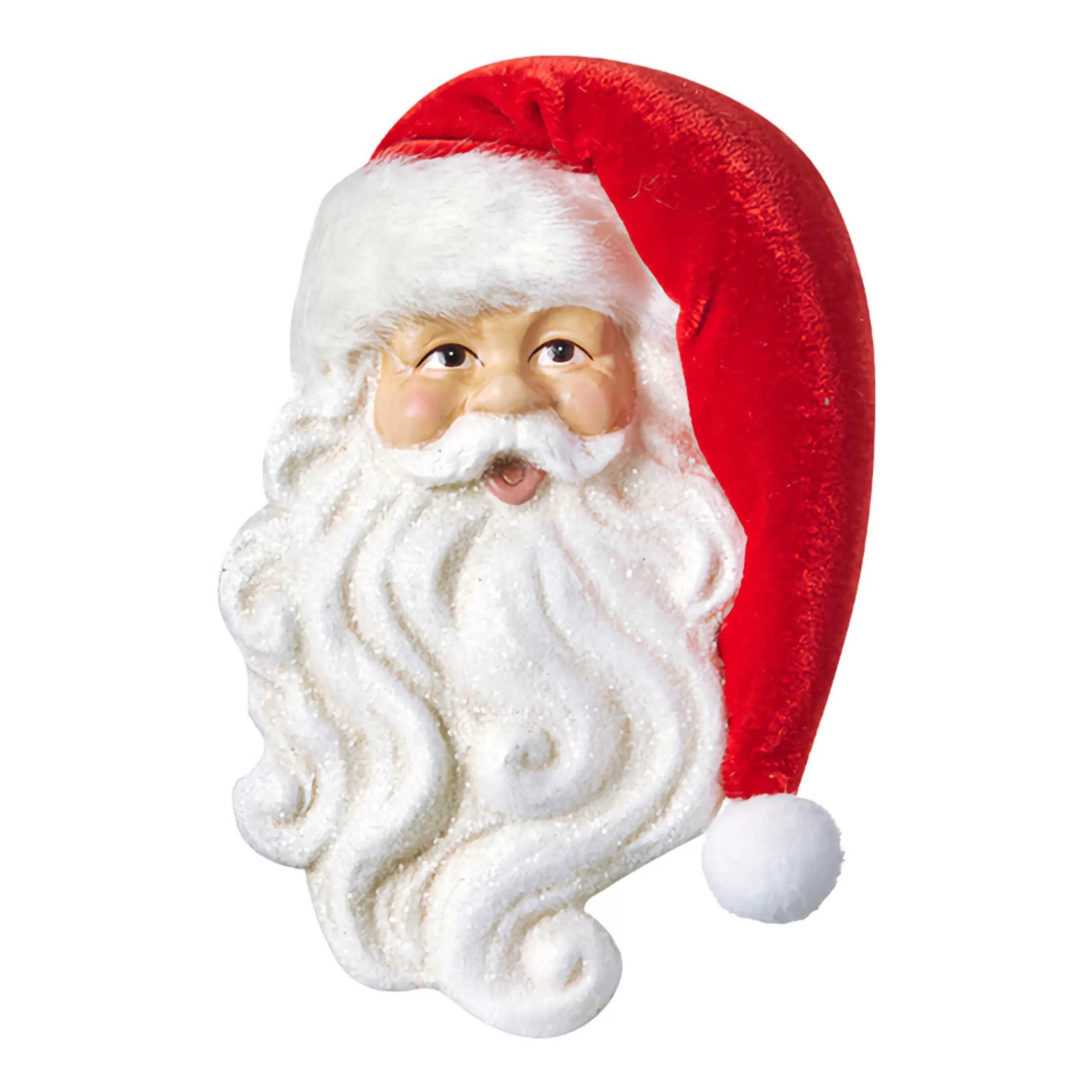 RAZ Imports Hanging Christmas Ornaments | Santa Claus Head Ornament - 15Cm