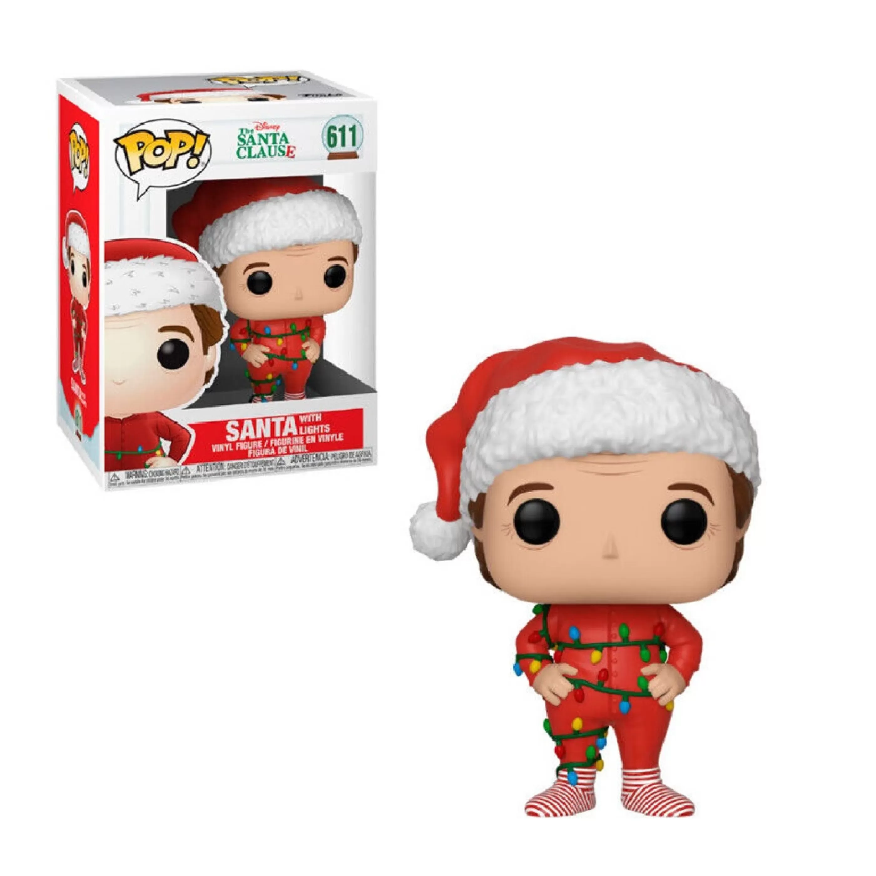 Funko Pop! (Holiday) Table Top Decorations | Santa Clause Santa With Lights Funko Pop - 9.5Cm