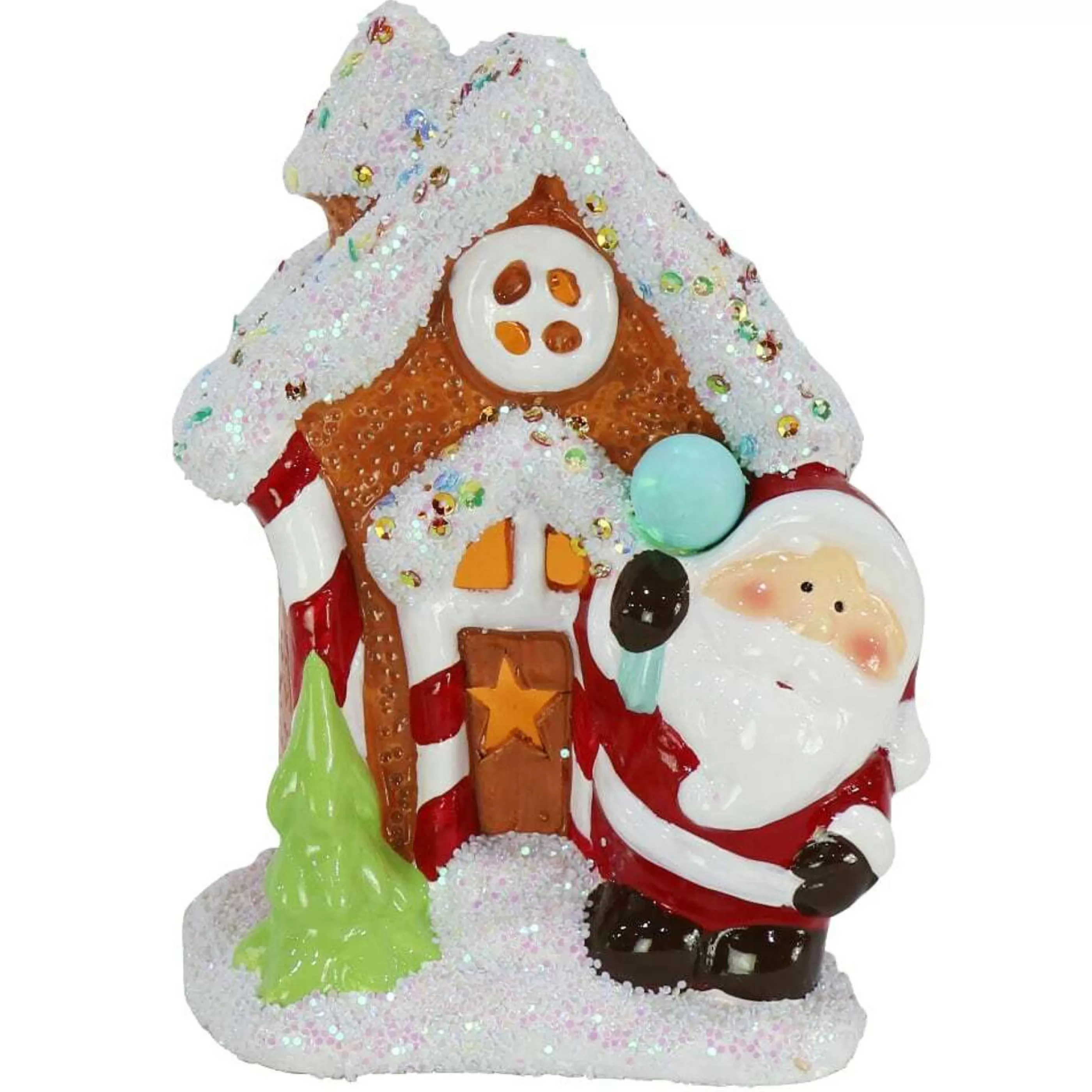 * Gingerbread Candy Christmas | Santa Gingerbread House - 14Cm