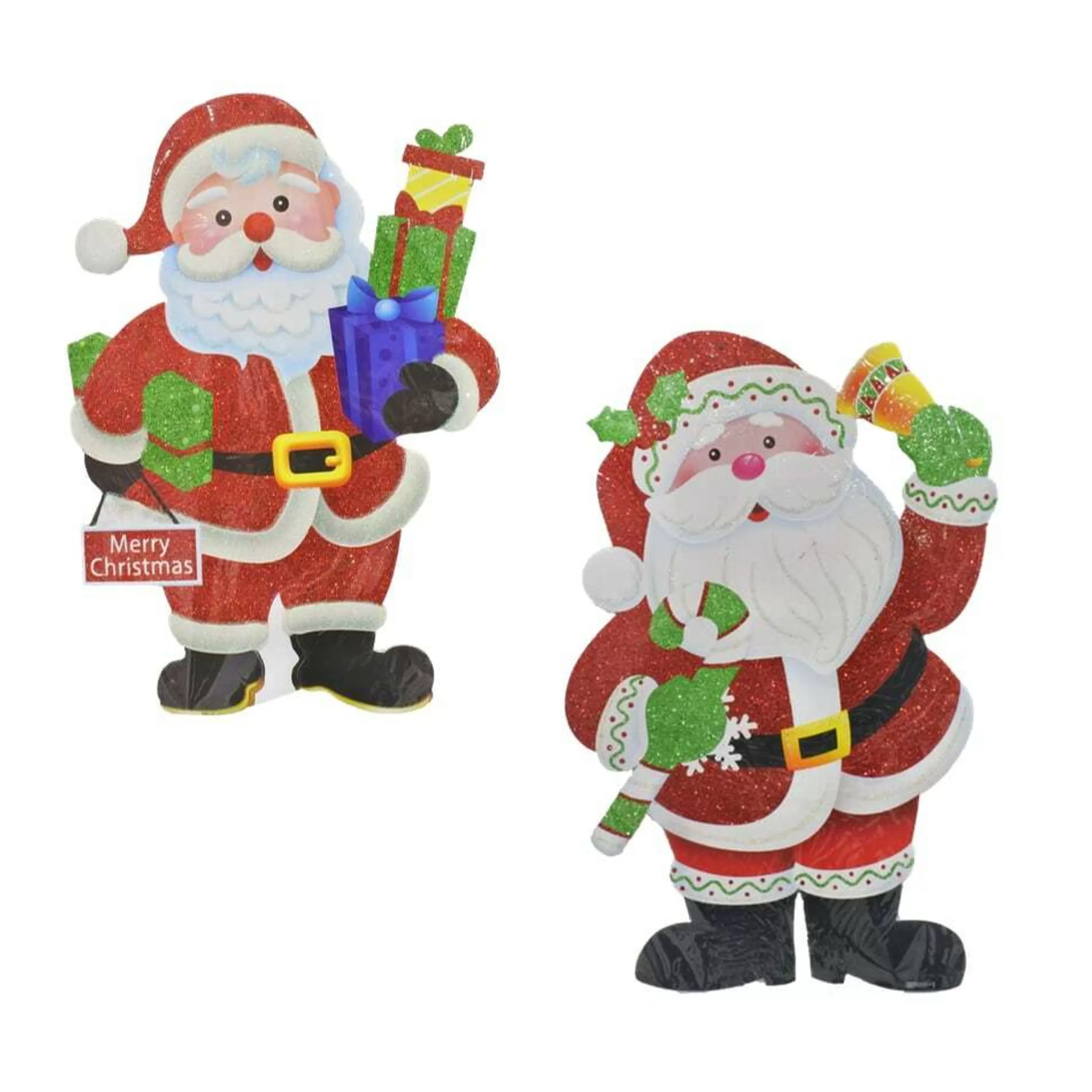 * Wall Signs & Decorations | Santa Glitter Plaque - 47Cm