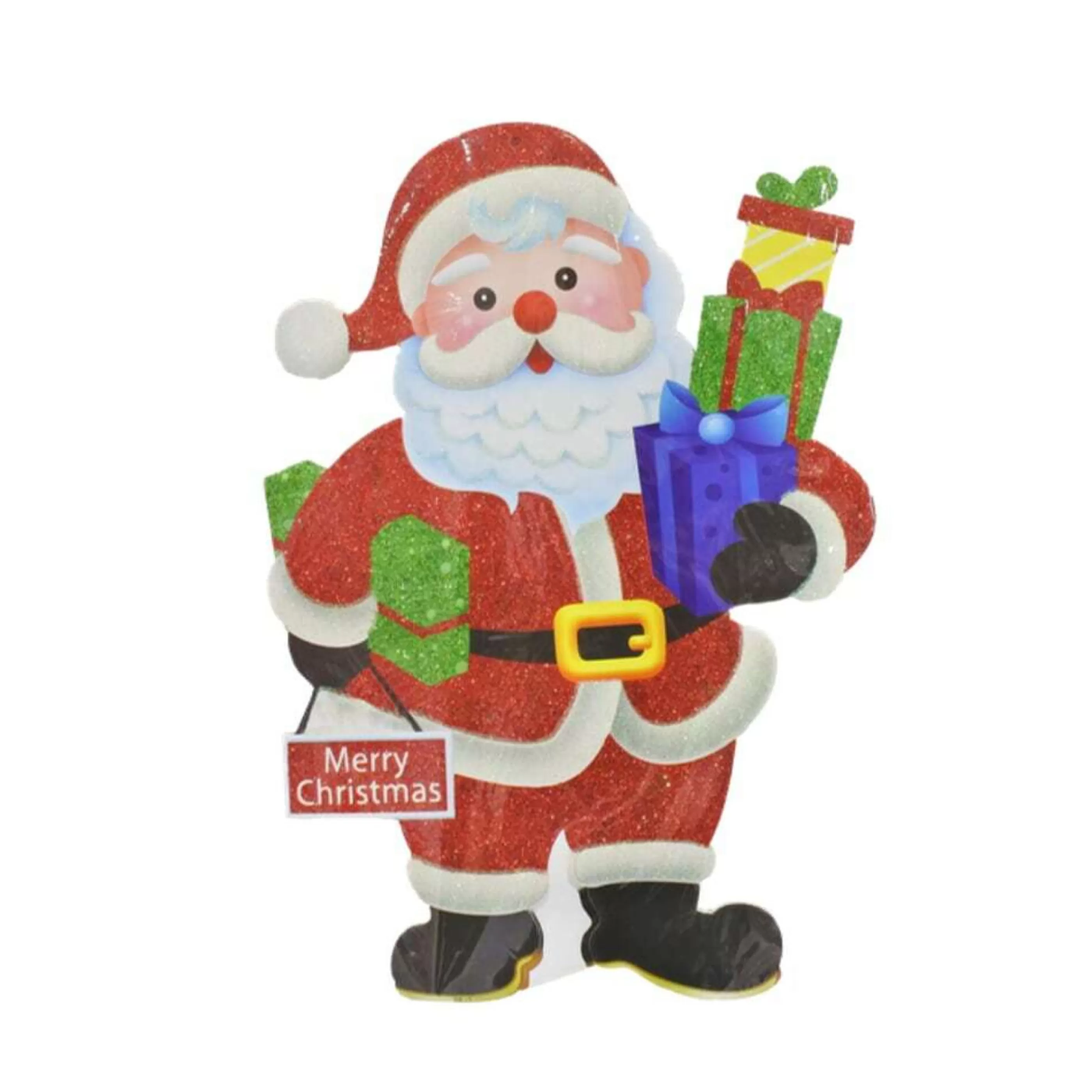 * Wall Signs & Decorations | Santa Glitter Plaque - 47Cm