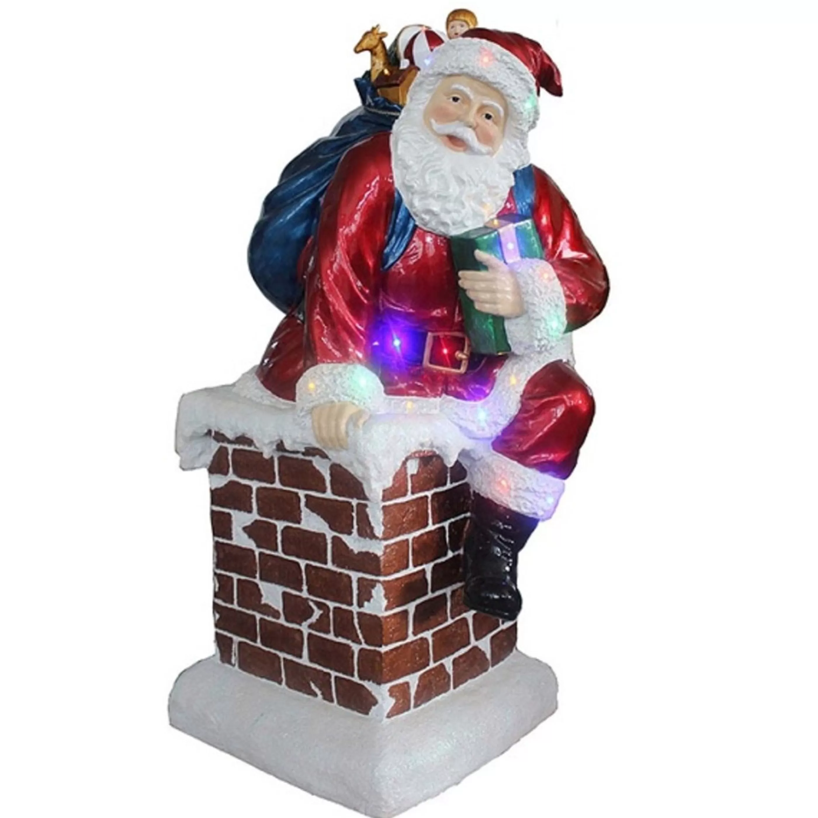 Best Sale * Santa In Chimney - 129Cm