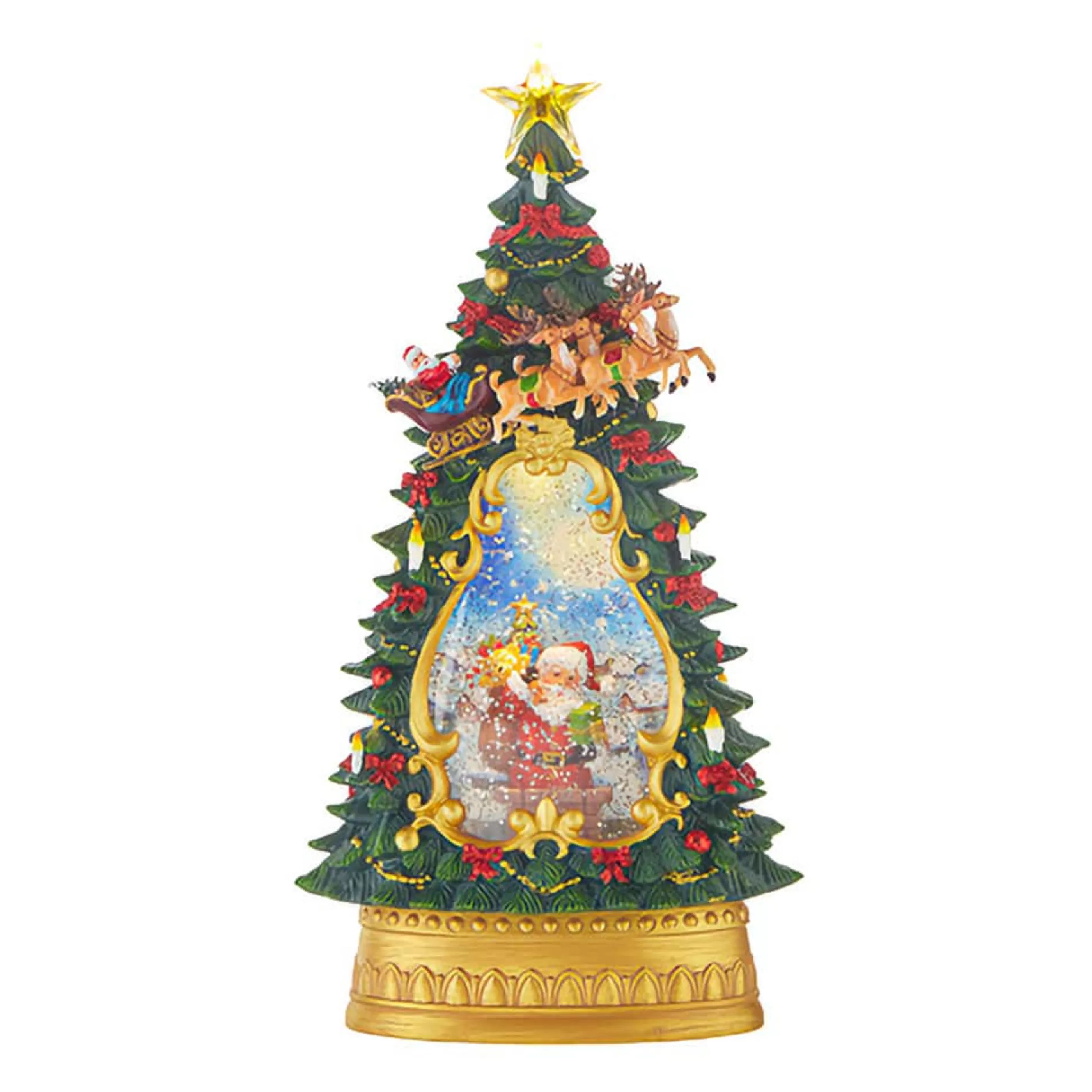 Shop RAZ Imports Santa In Chimney Light Up Water Tree - 35Cm