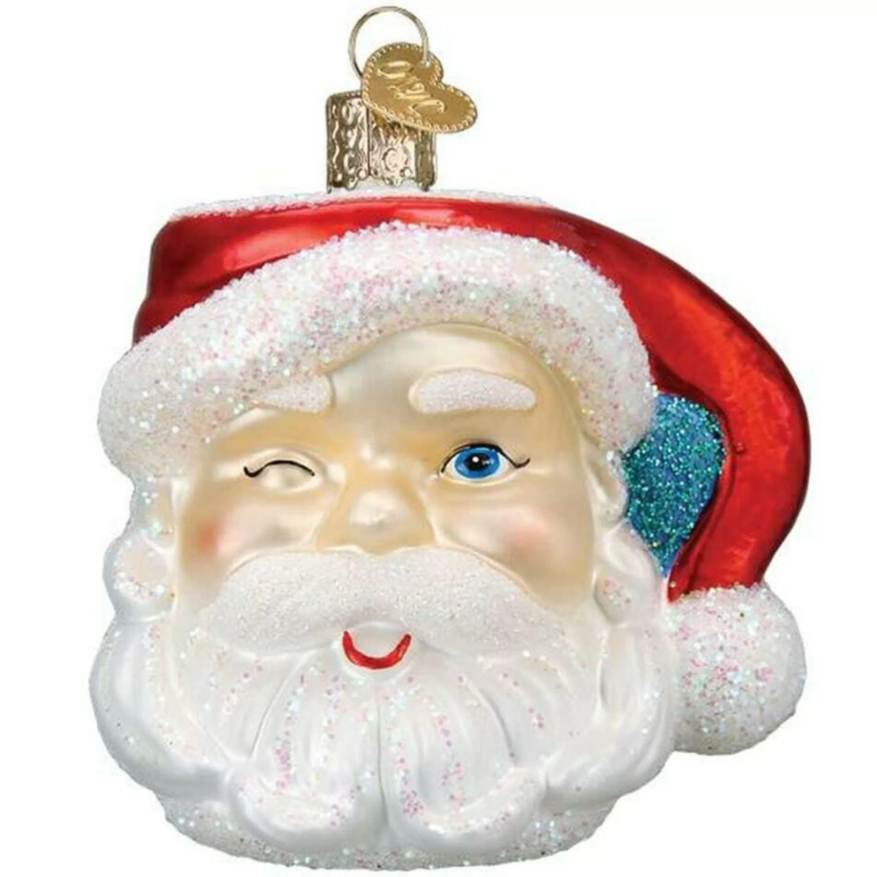 Old World Christmas Glass Hanging Christmas Ornaments | Santa Mug Glass Ornament - 6Cm