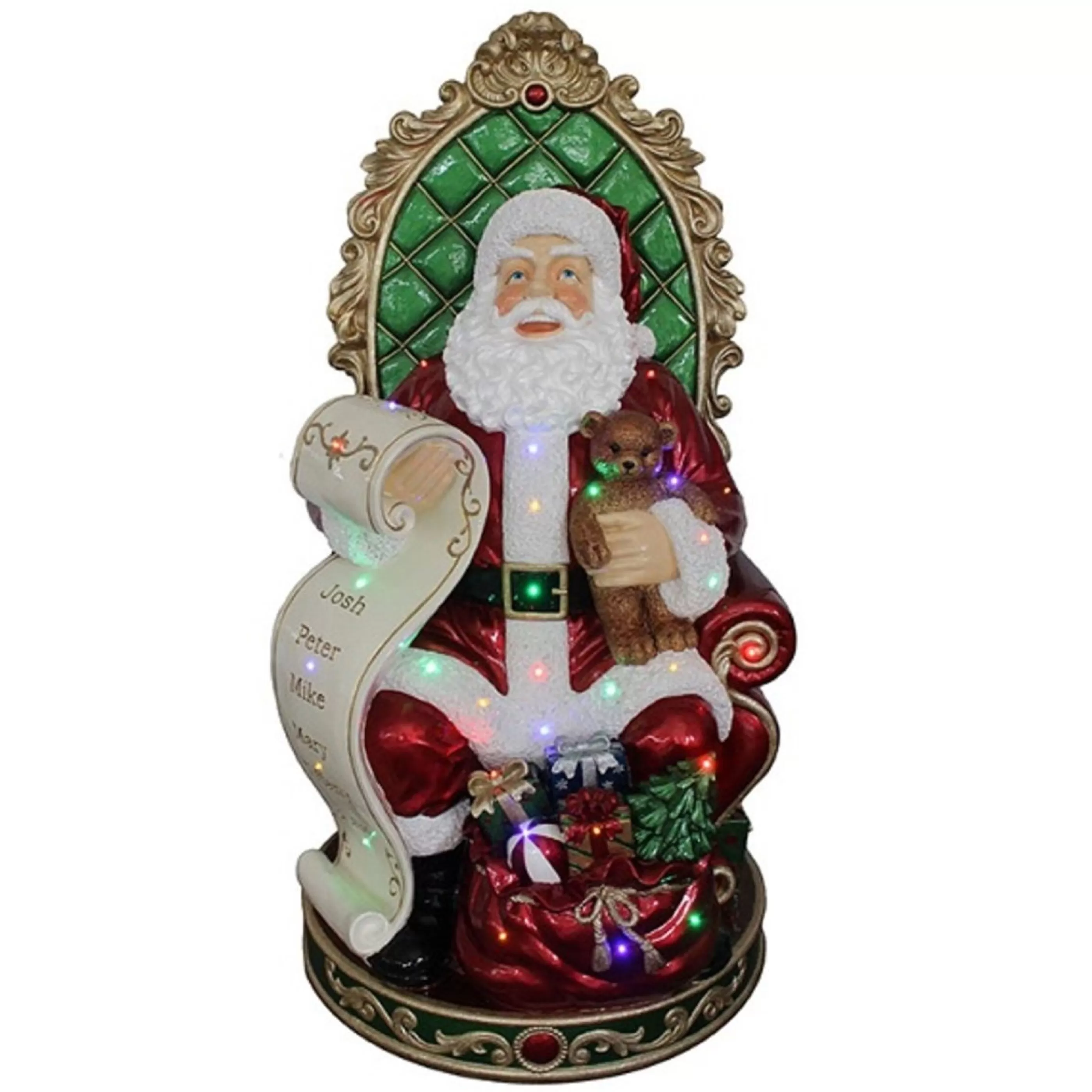 Discount * Santa On The Chair With List - 154Cm