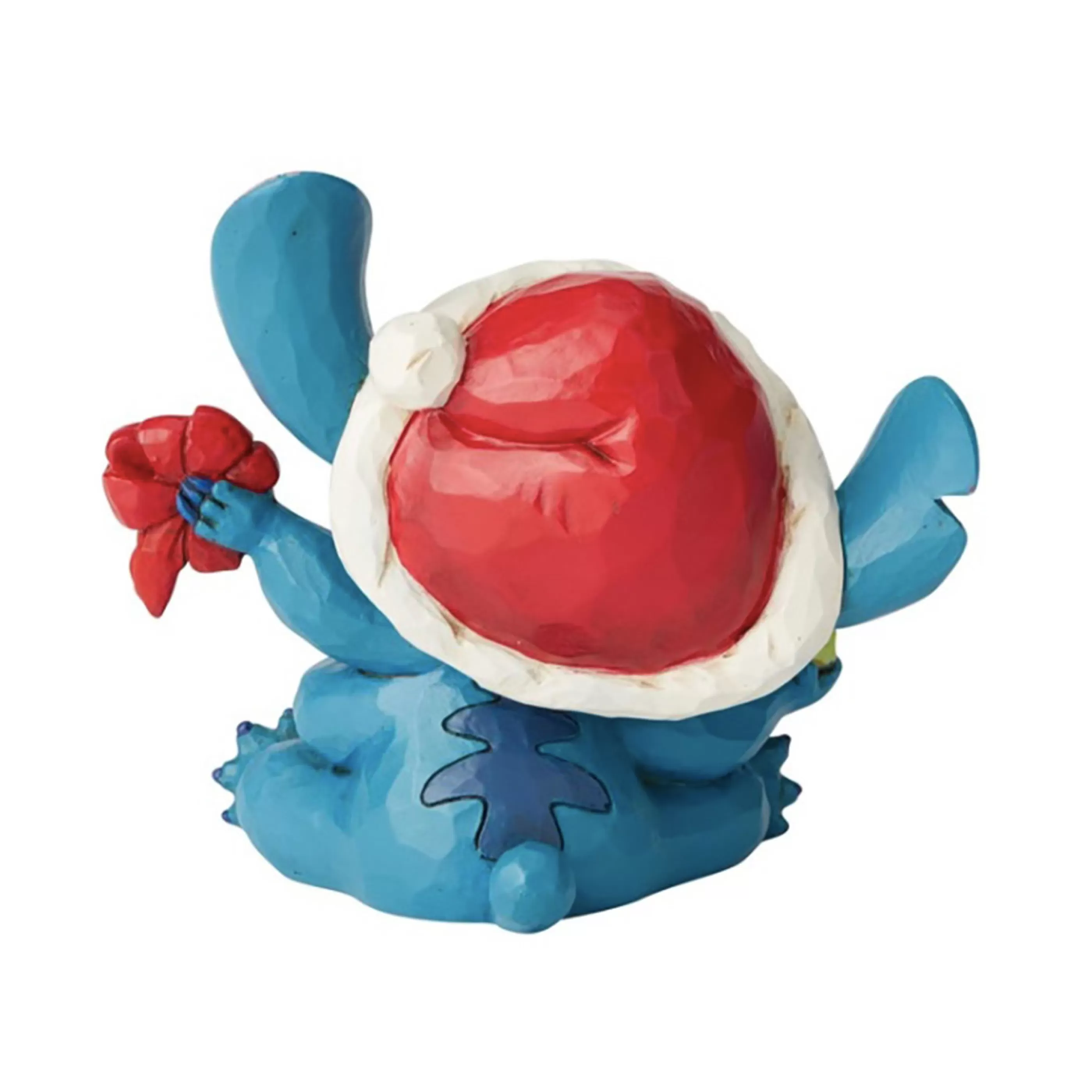 Disney Christmas Decorations Table Top Decorations | Santa Stitch Wrapping Present - 13Cm