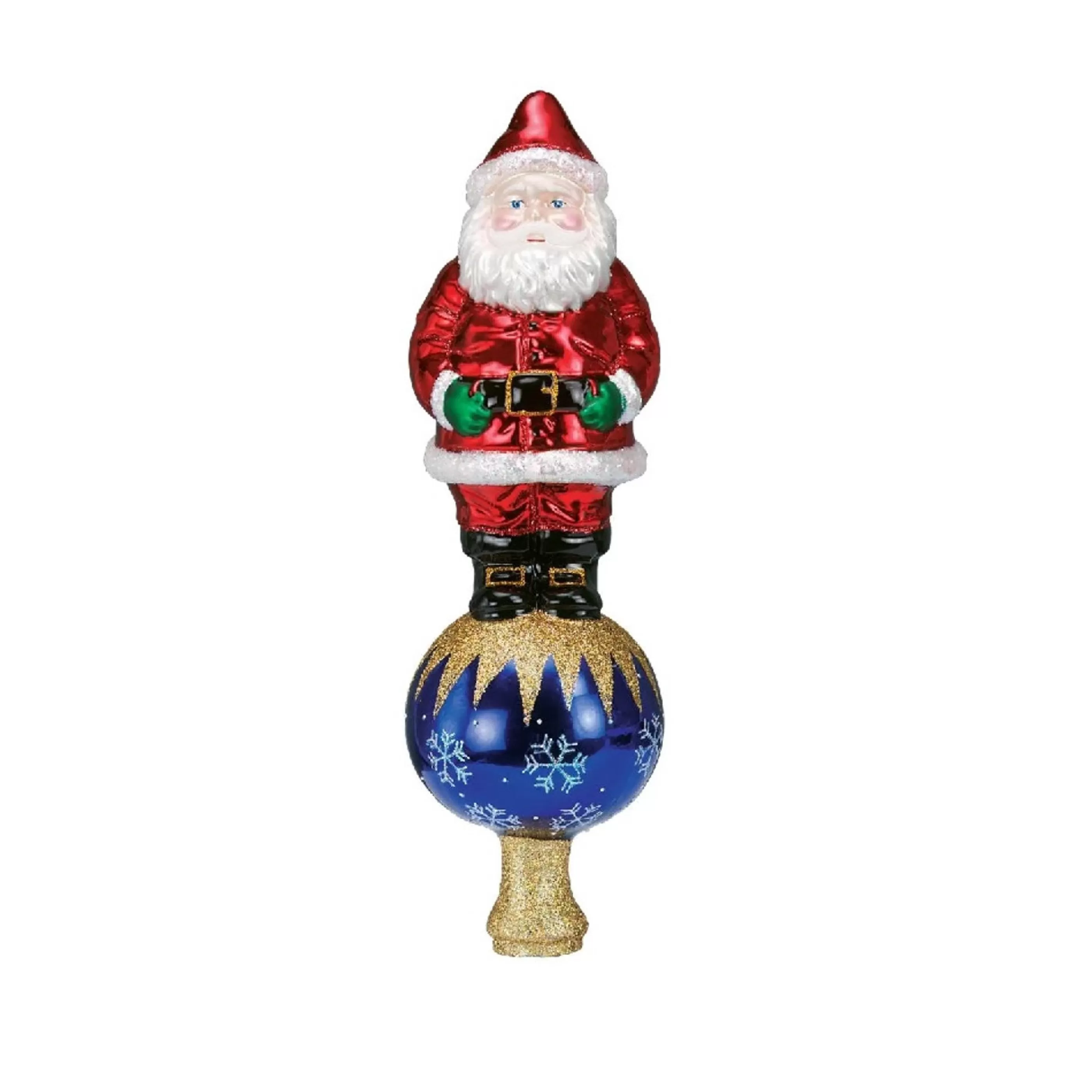 Cheap Old World Christmas Glass Santa Tree Top Glass Ornament - 30Cm