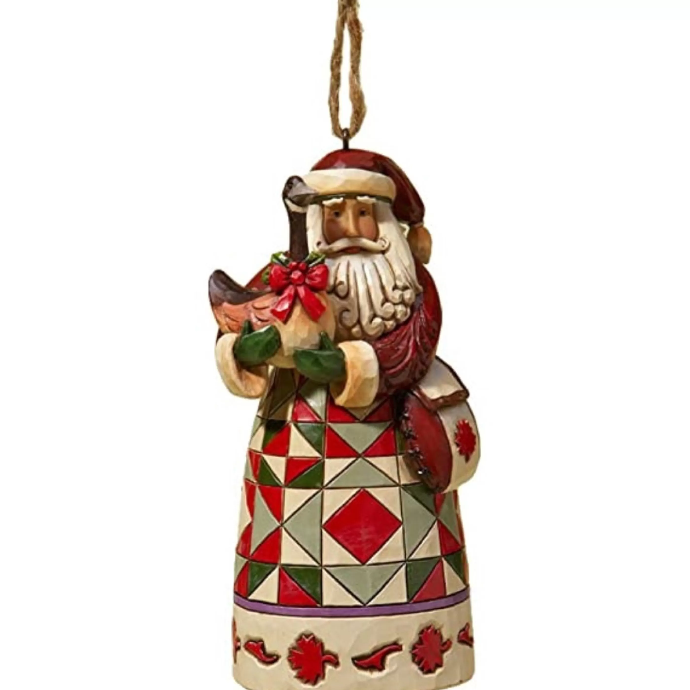 Jim Shore Hanging Christmas Ornaments | Santas Around The World Canadian Hanging Santa - 12Cm