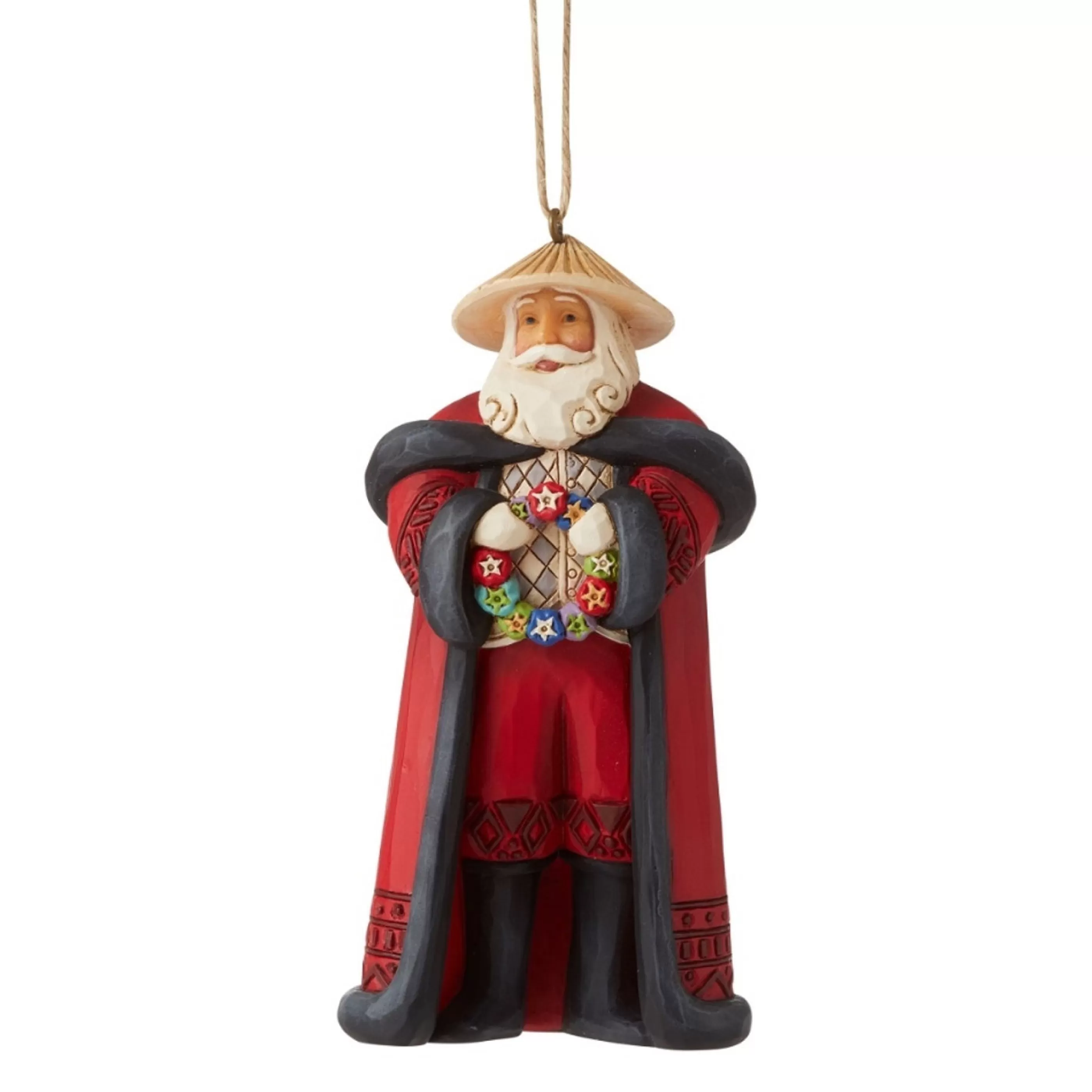 Jim Shore Hanging Christmas Ornaments | Santas Around The World Filipino Hanging Santa - 12Cm