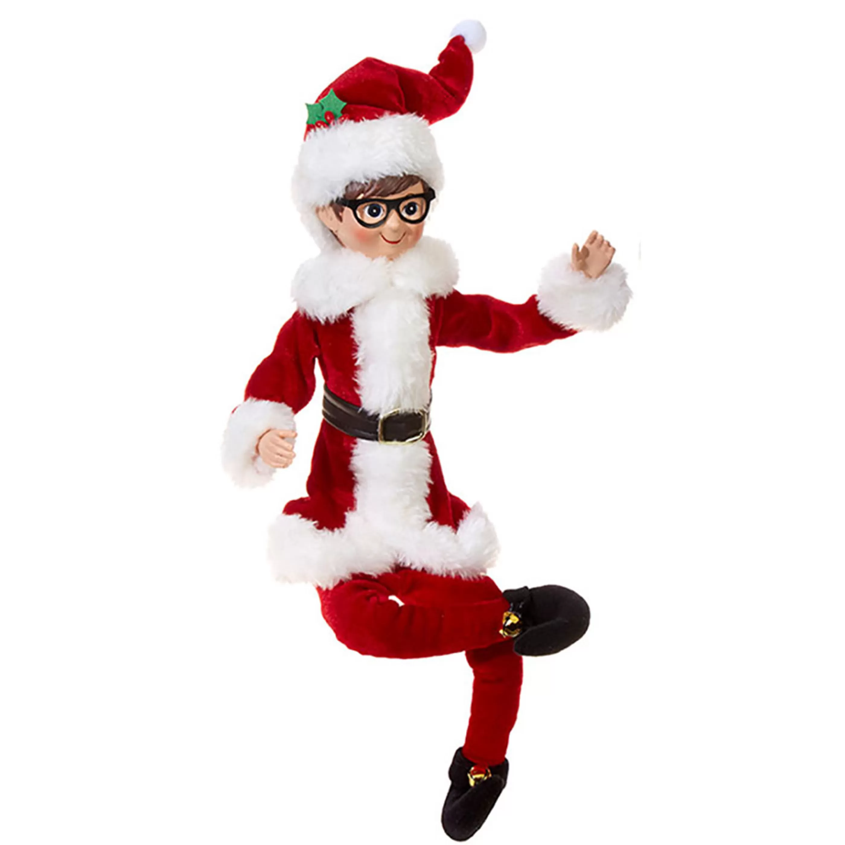 Hot RAZ Imports Santa's Christmas Elf With Glasses (2 Styles) - 45Cm