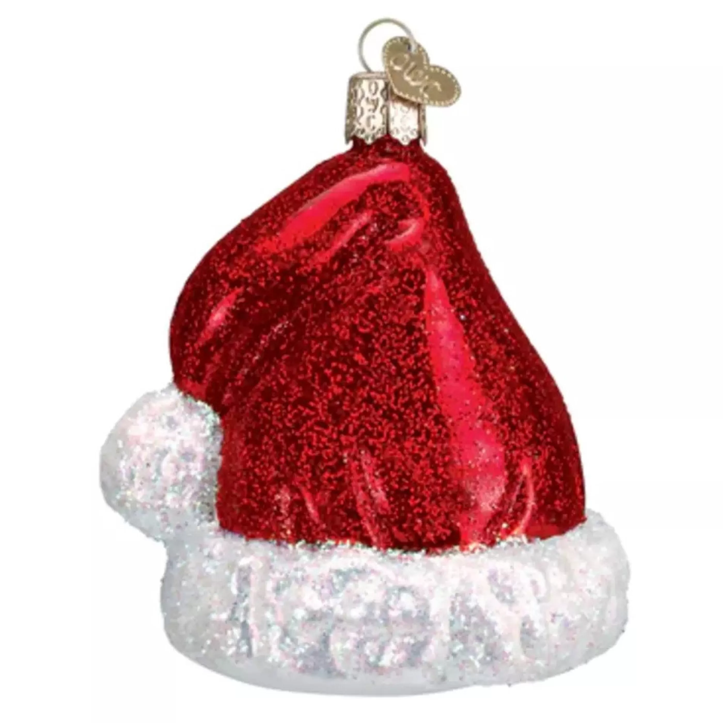 Old World Christmas Glass Hanging Christmas Ornaments | Santa's Hat Glass Ornament - 9.5Cm