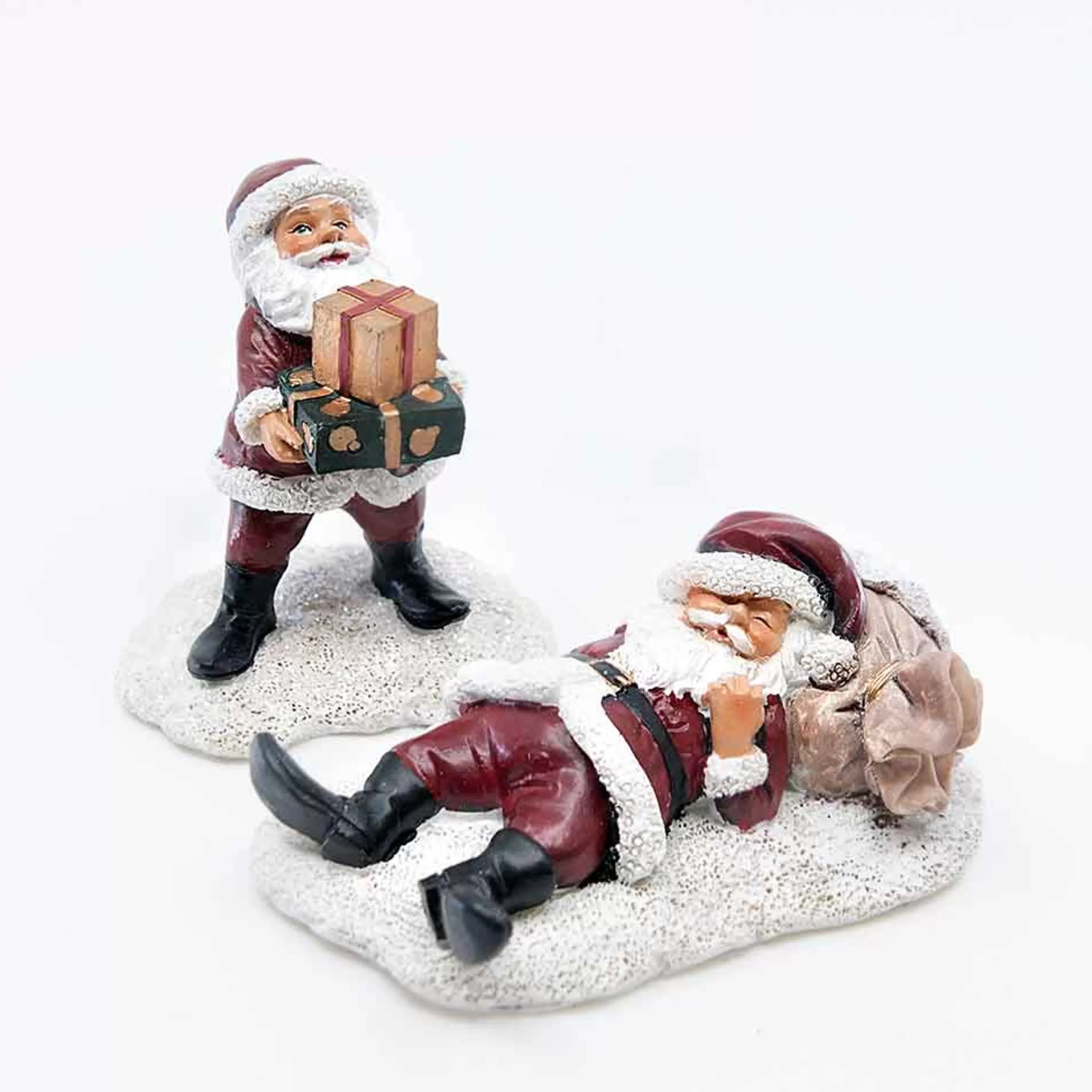 * Table Top Decorations | Santas (Set Of 2) - 9Cm