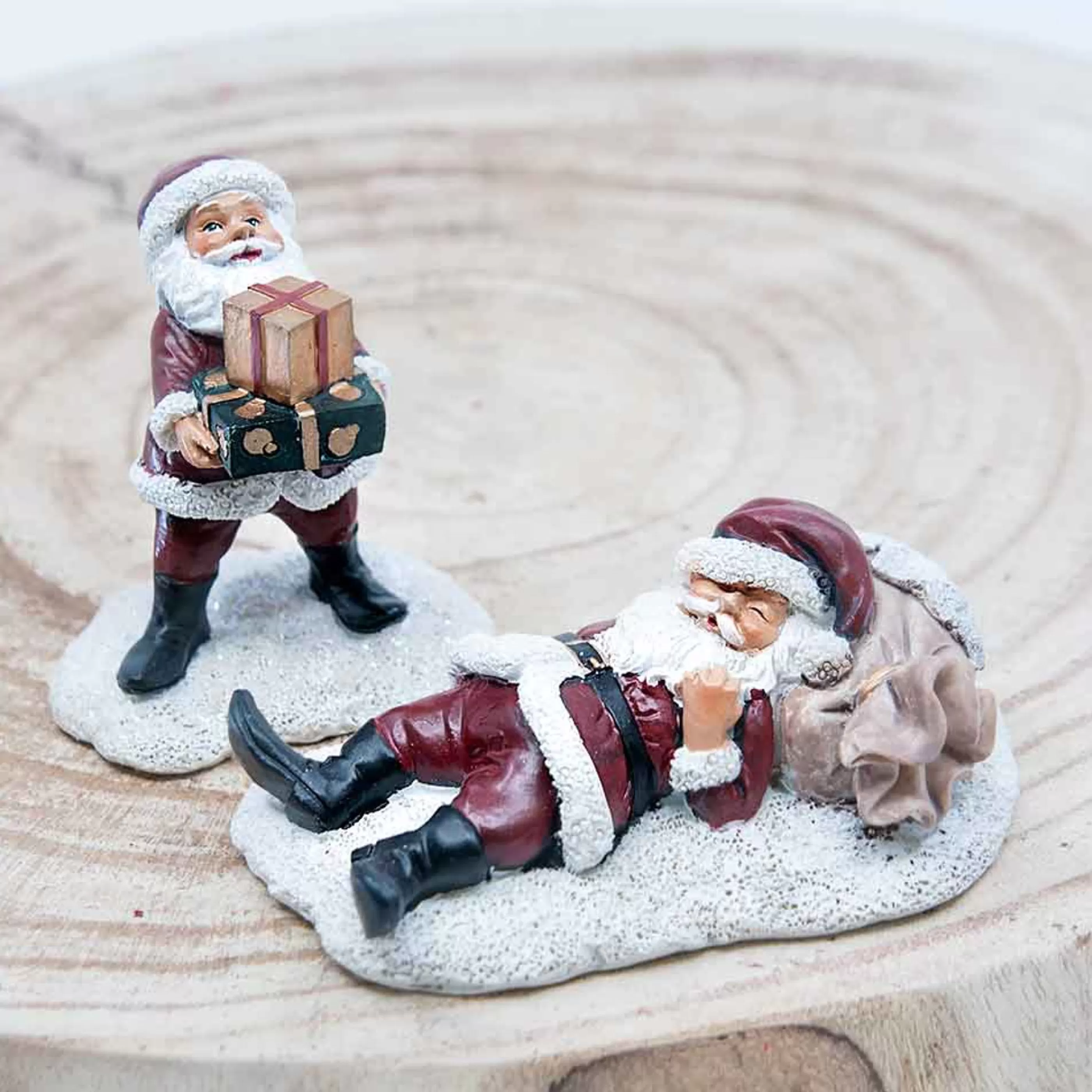 * Table Top Decorations | Santas (Set Of 2) - 9Cm