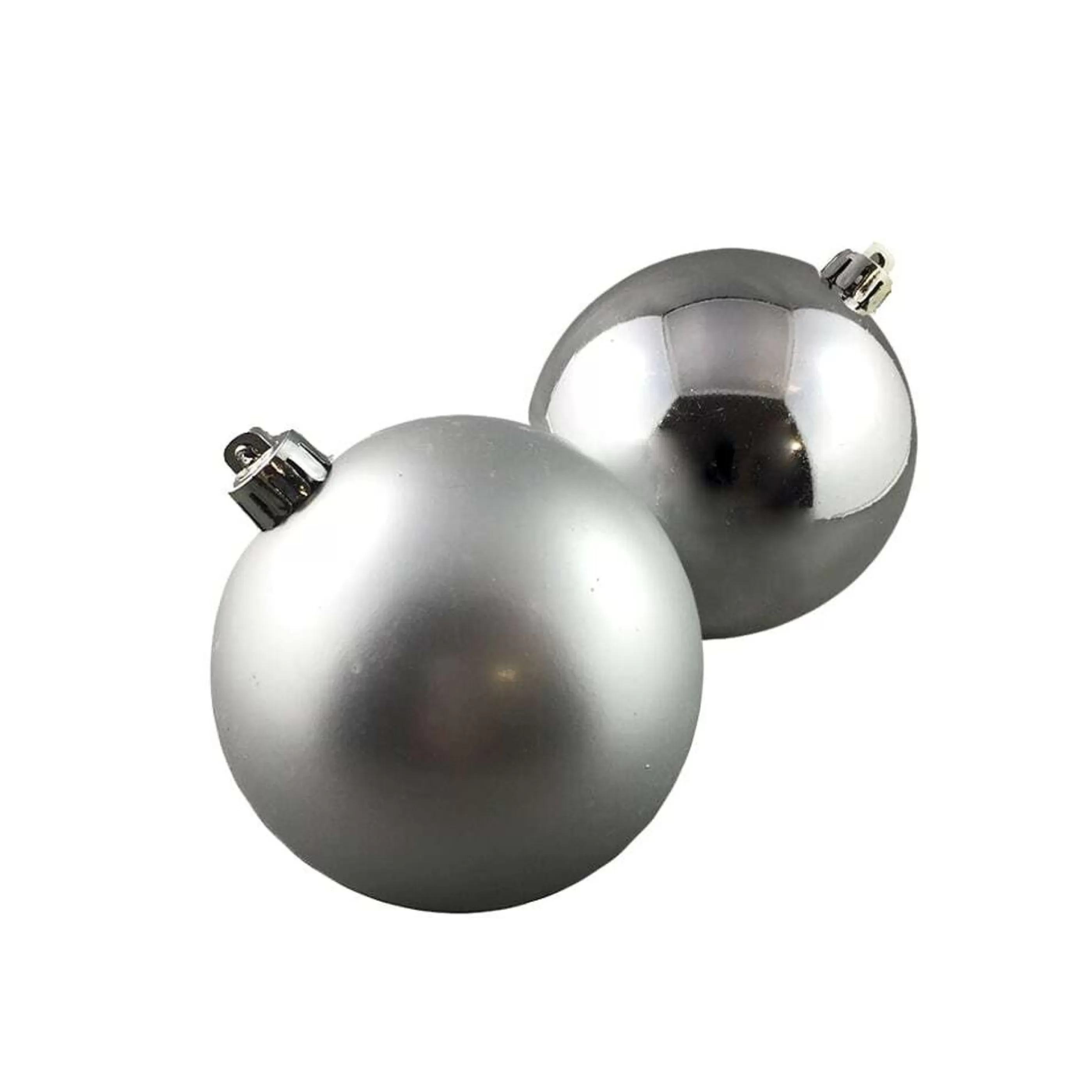 * Hanging Christmas Baubles | Silver Baubles (Pack Of 12) - 80Mm