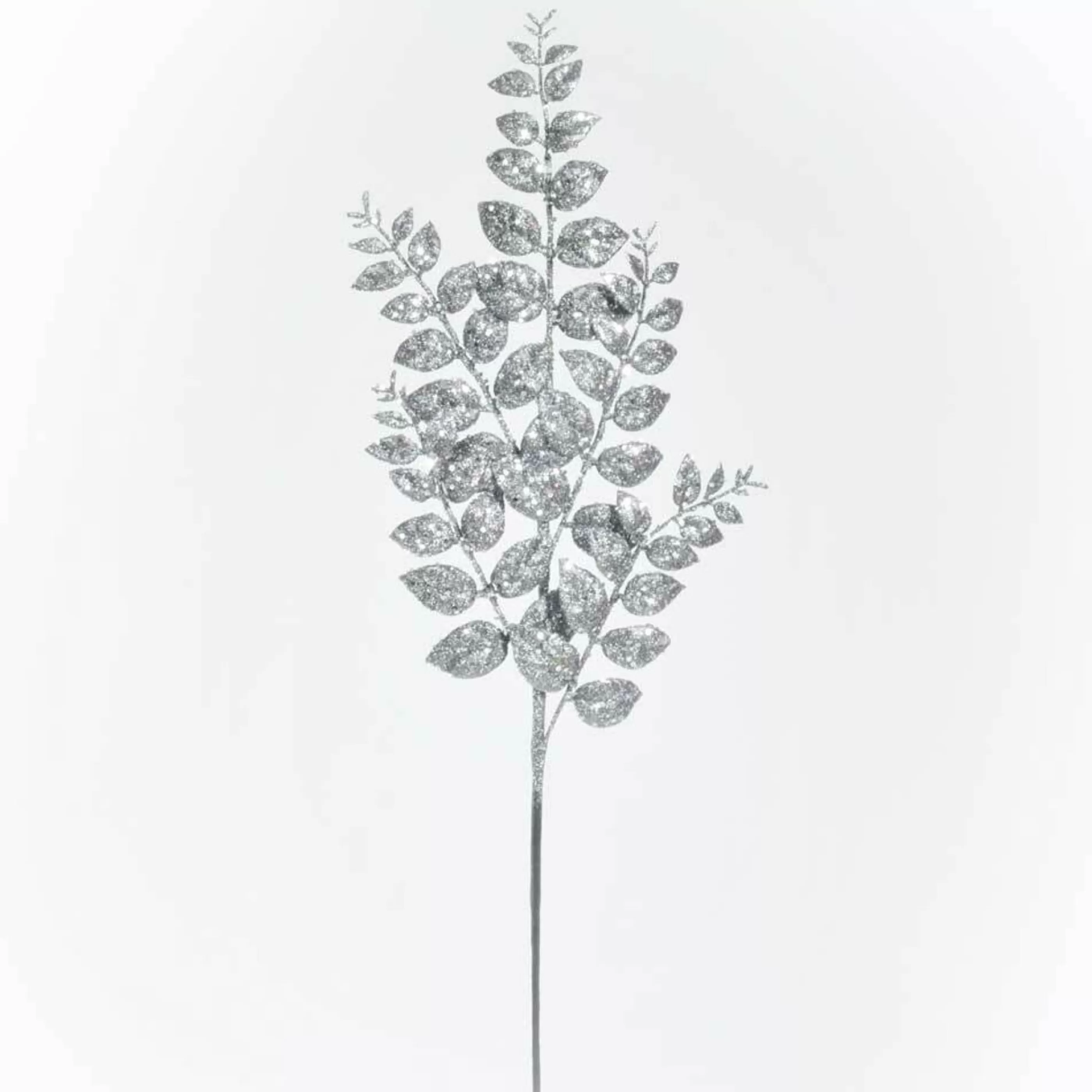 * Floristry | Silver Glitter Fern Spray - 73Cm