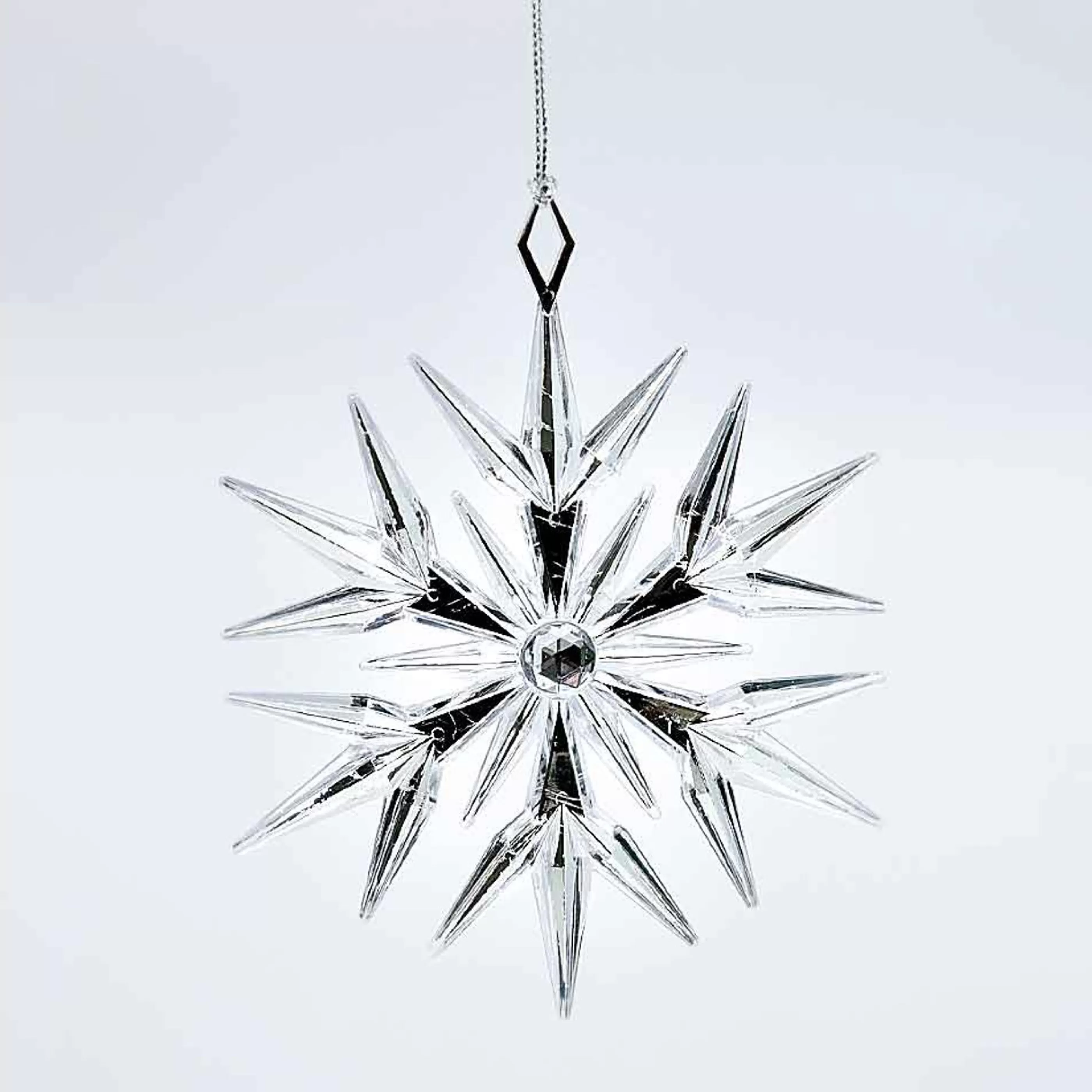 Discount * Silver Hanging Snowflake - 9Cm