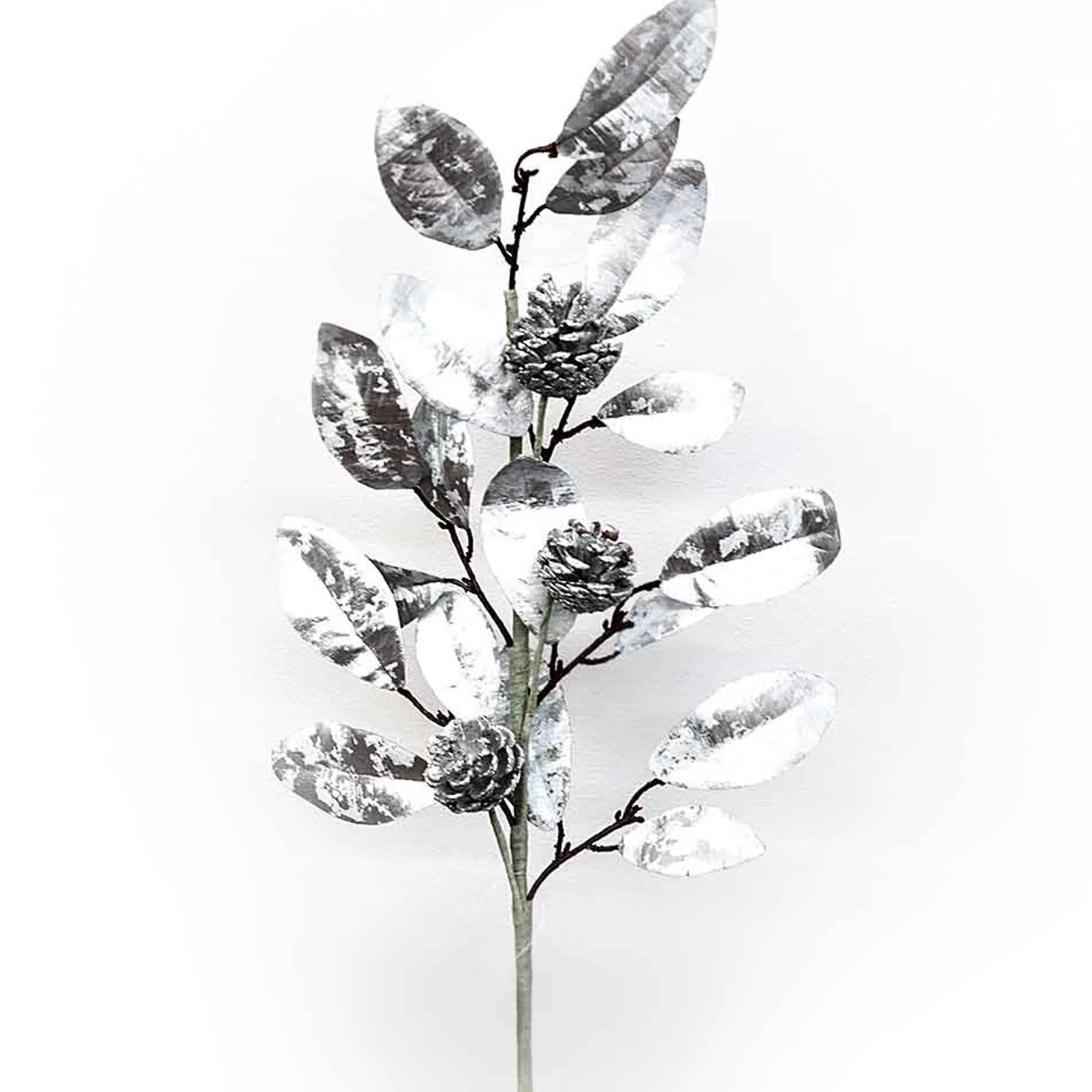 * Festive Sprays | Silver Leaf Spray - 65Cm