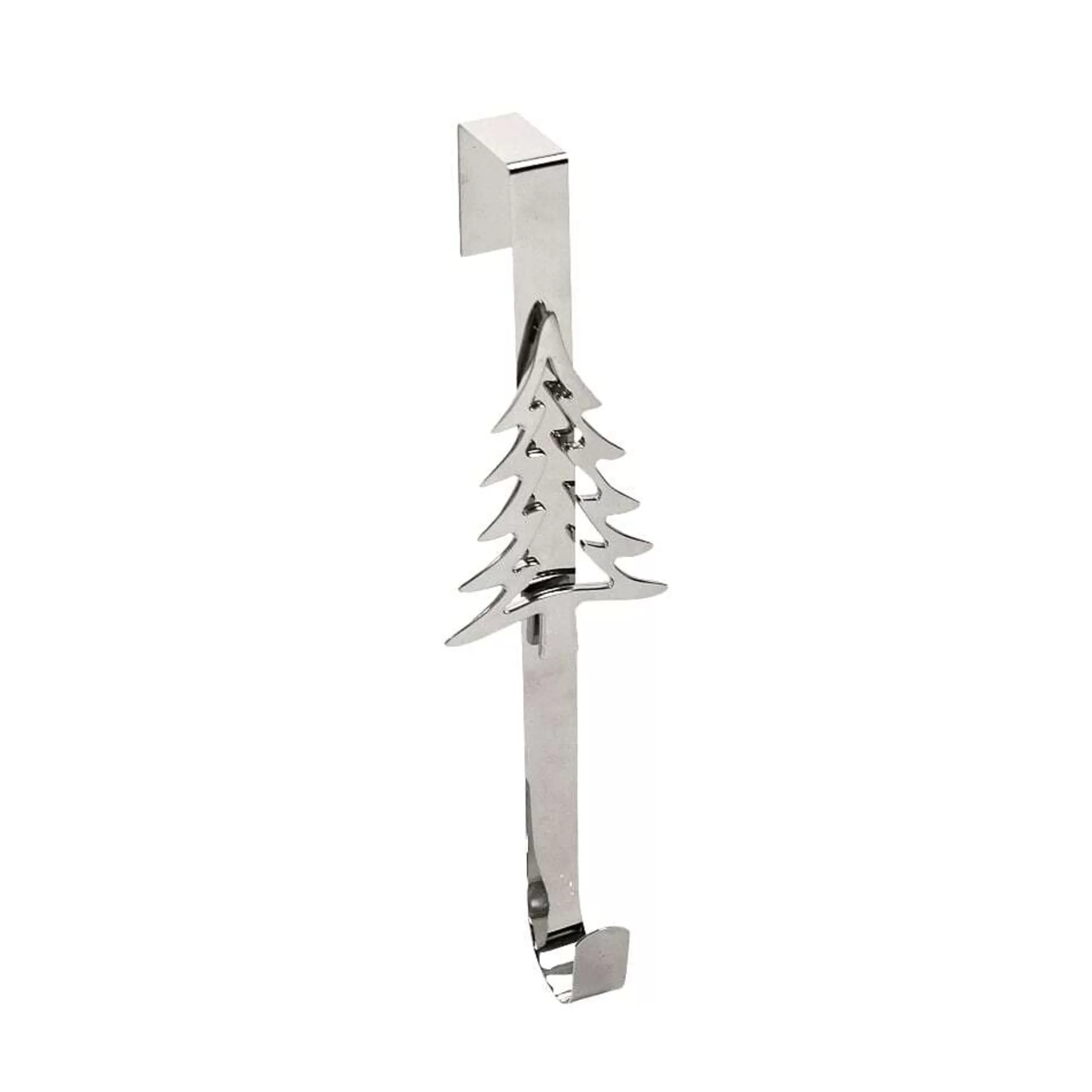 * Wreaths | Silver Metal Wreath Holder With Tree - 38Cm