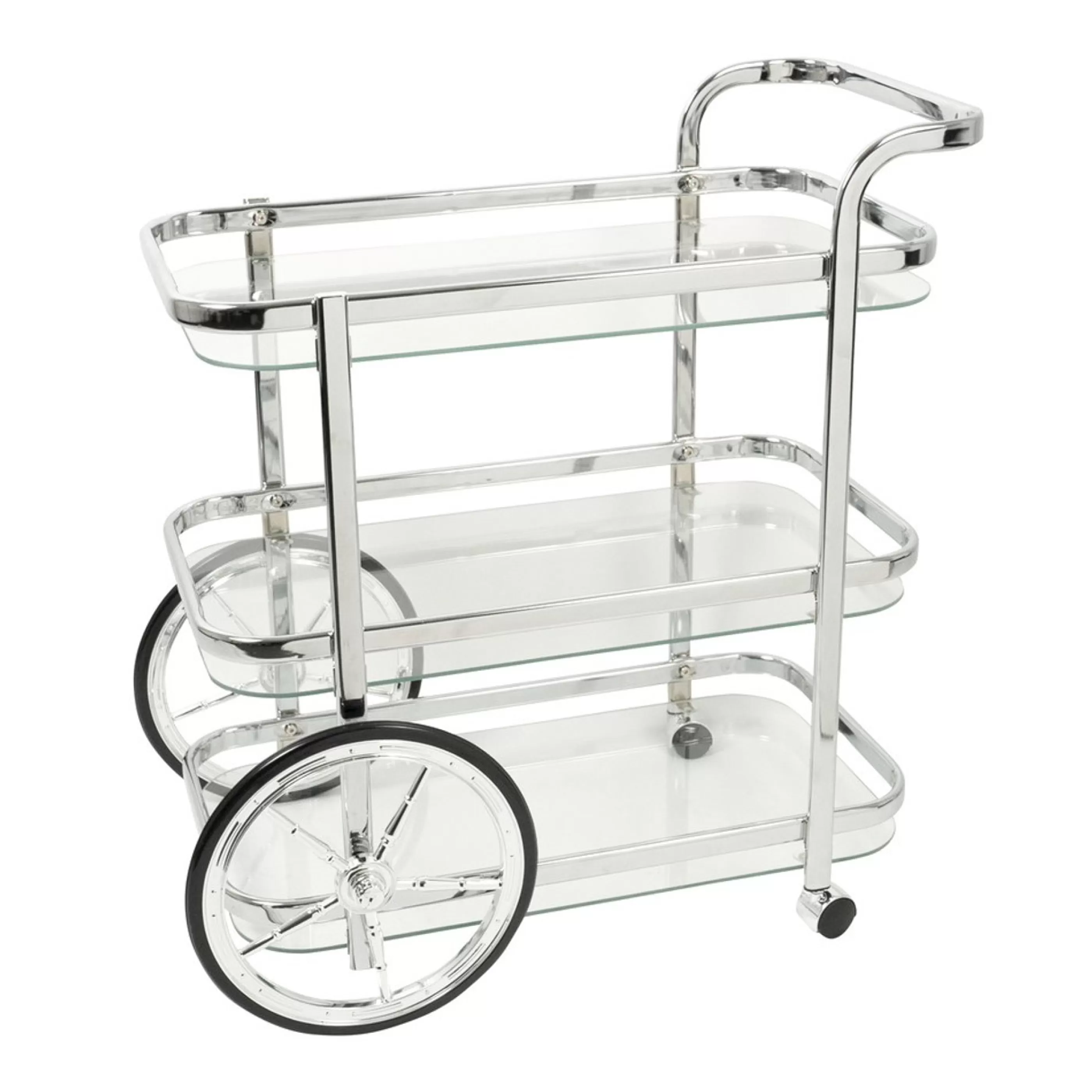 Cheap * Silver Norris Triple Shelf Cart - 74Cm