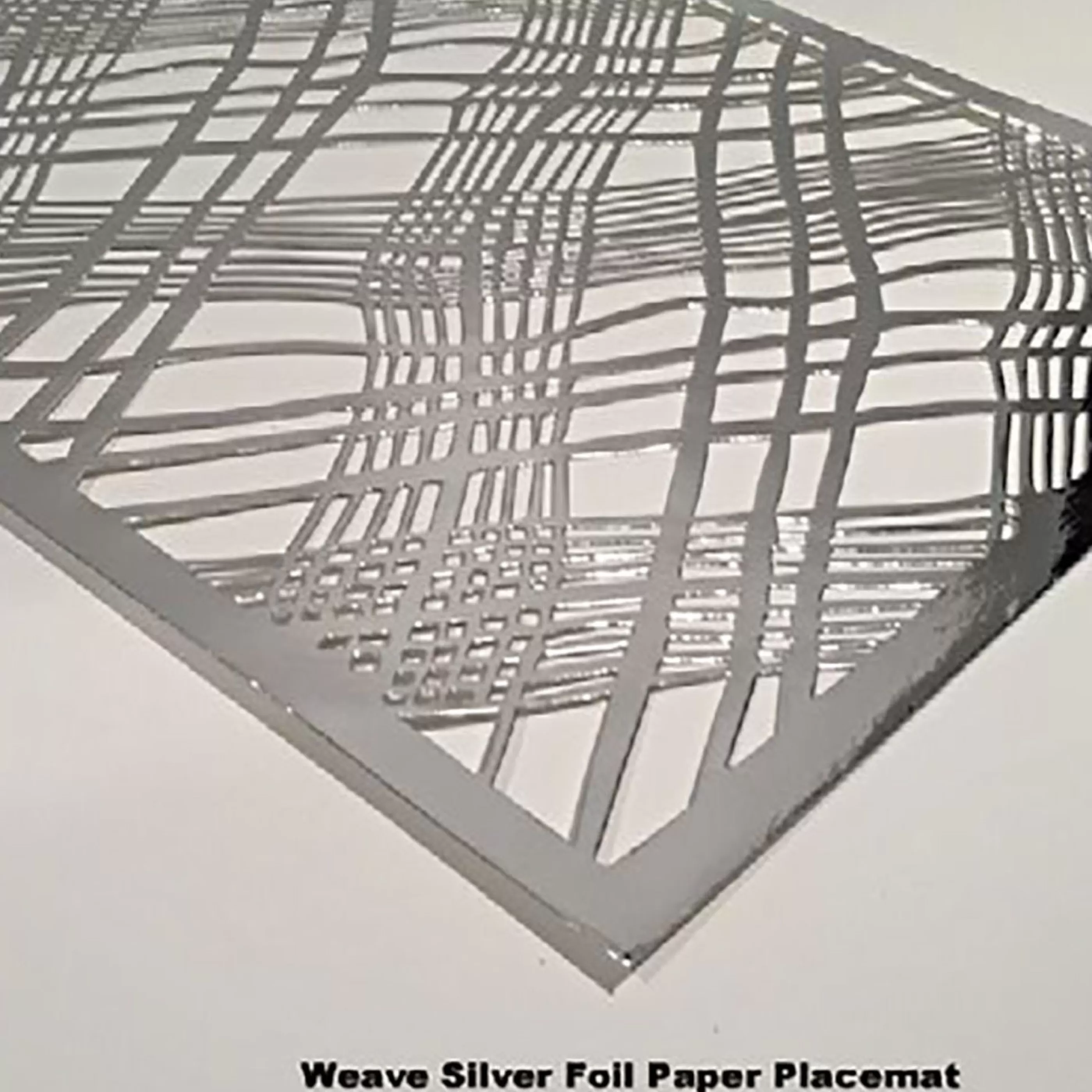 Cheap * Silver Weave Rectangle Placemats ( Pack Of 8) - 40Cm