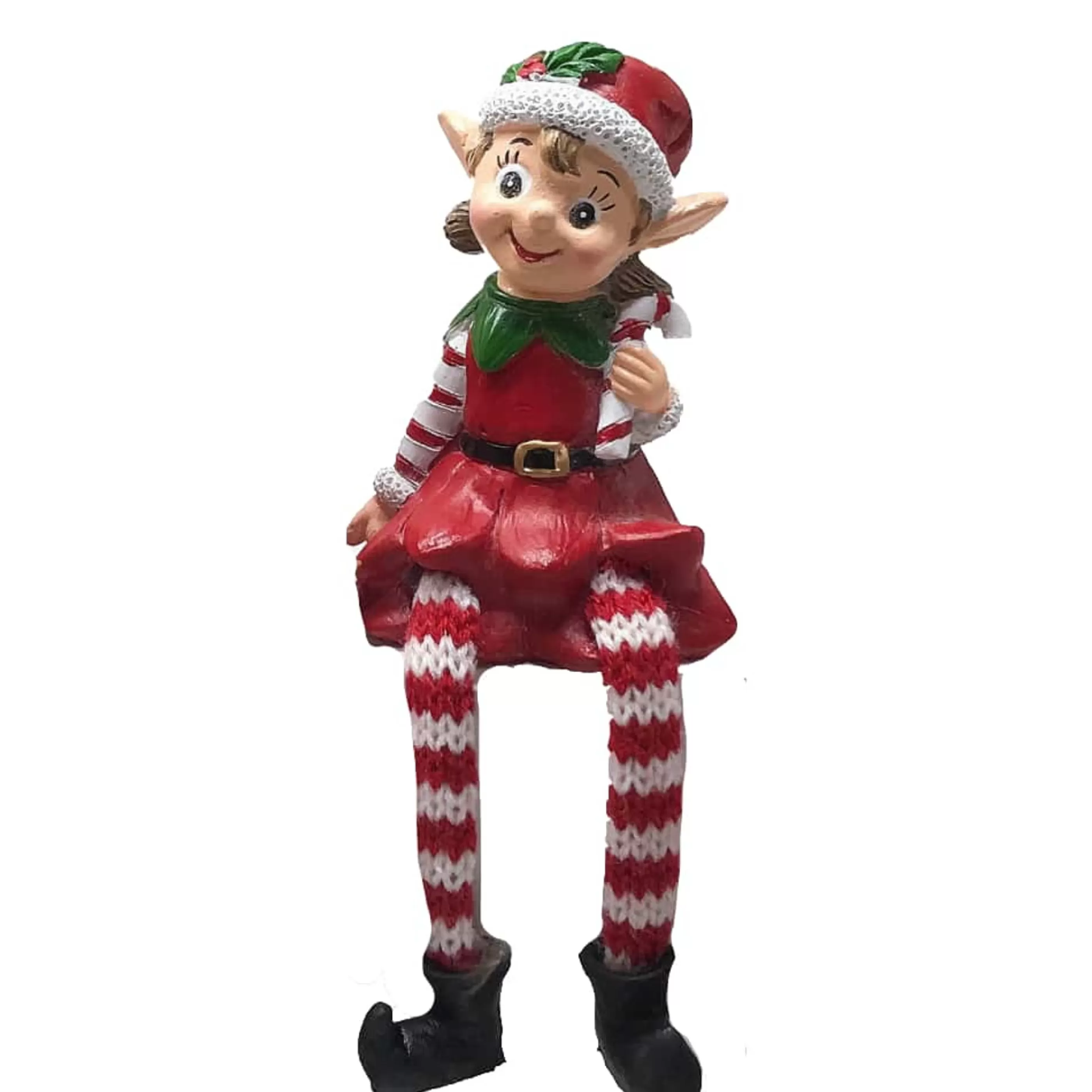 * Table Top Decorations | Sitting Elf With Dangly Legs (2 Styles) - 16Cm