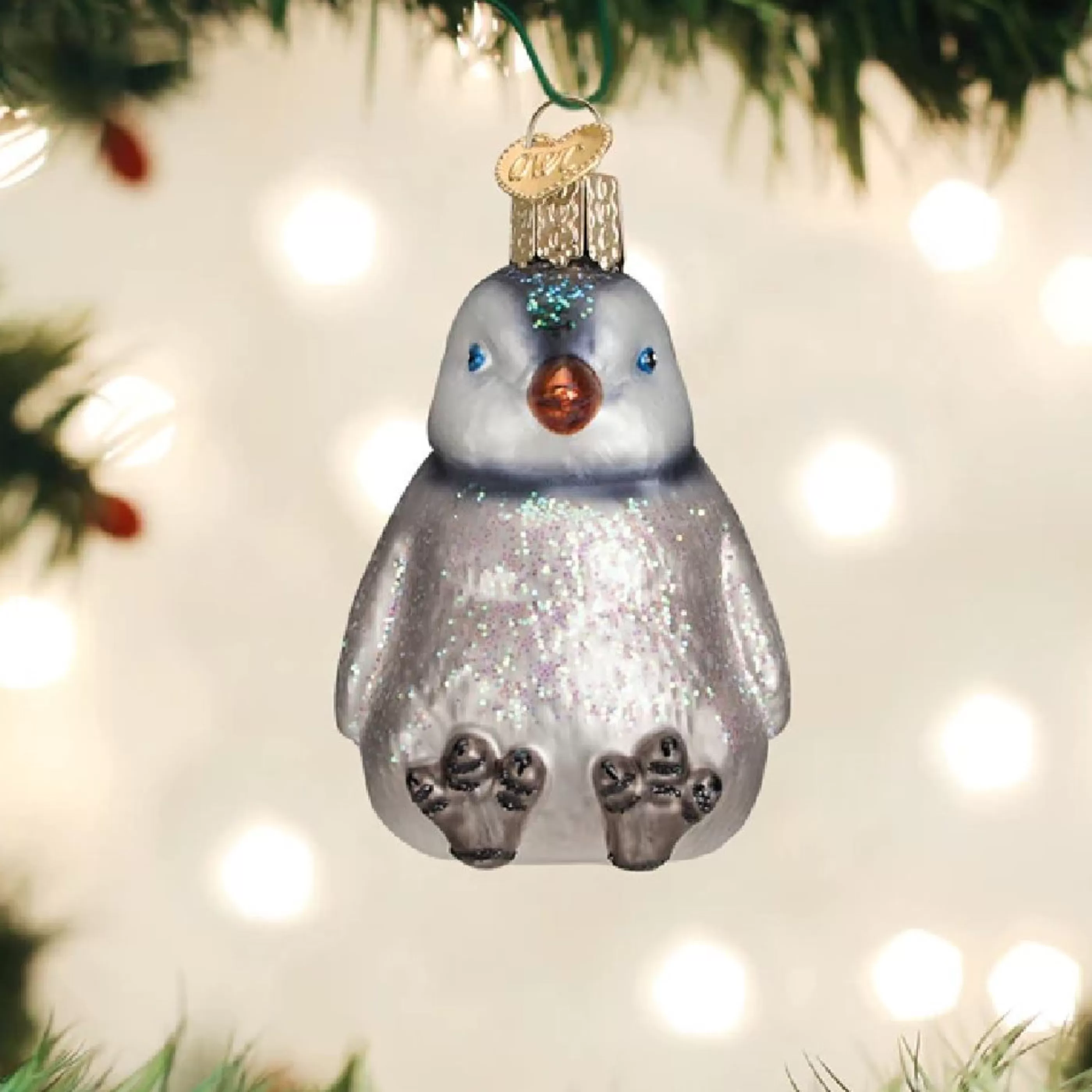 Old World Christmas Glass Glass Ornaments | Sitting Penguin Chick Glass Ornament - 7.5Cm