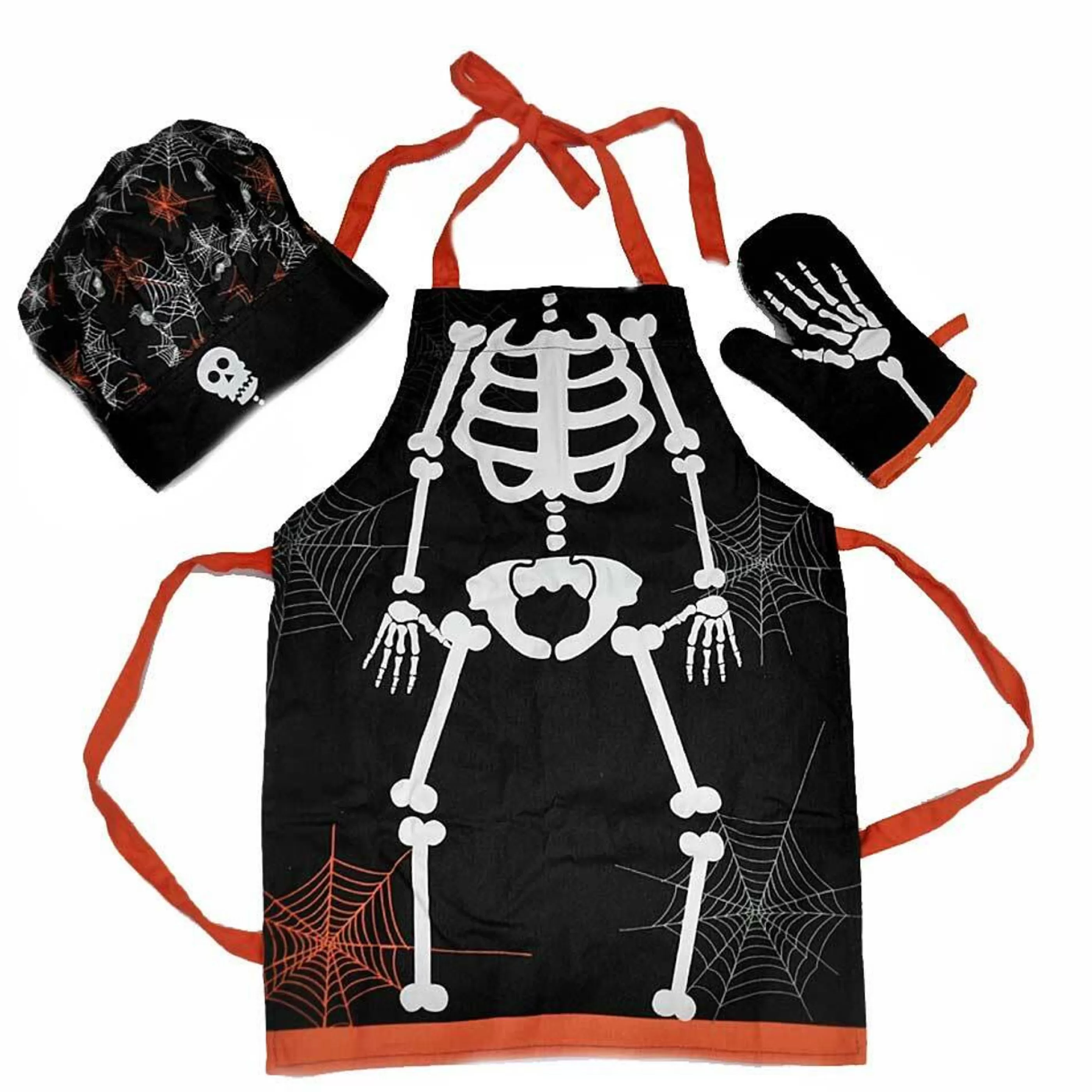 Outlet Ladelle Ashdene Skeleton Chefs Apron Set - Child